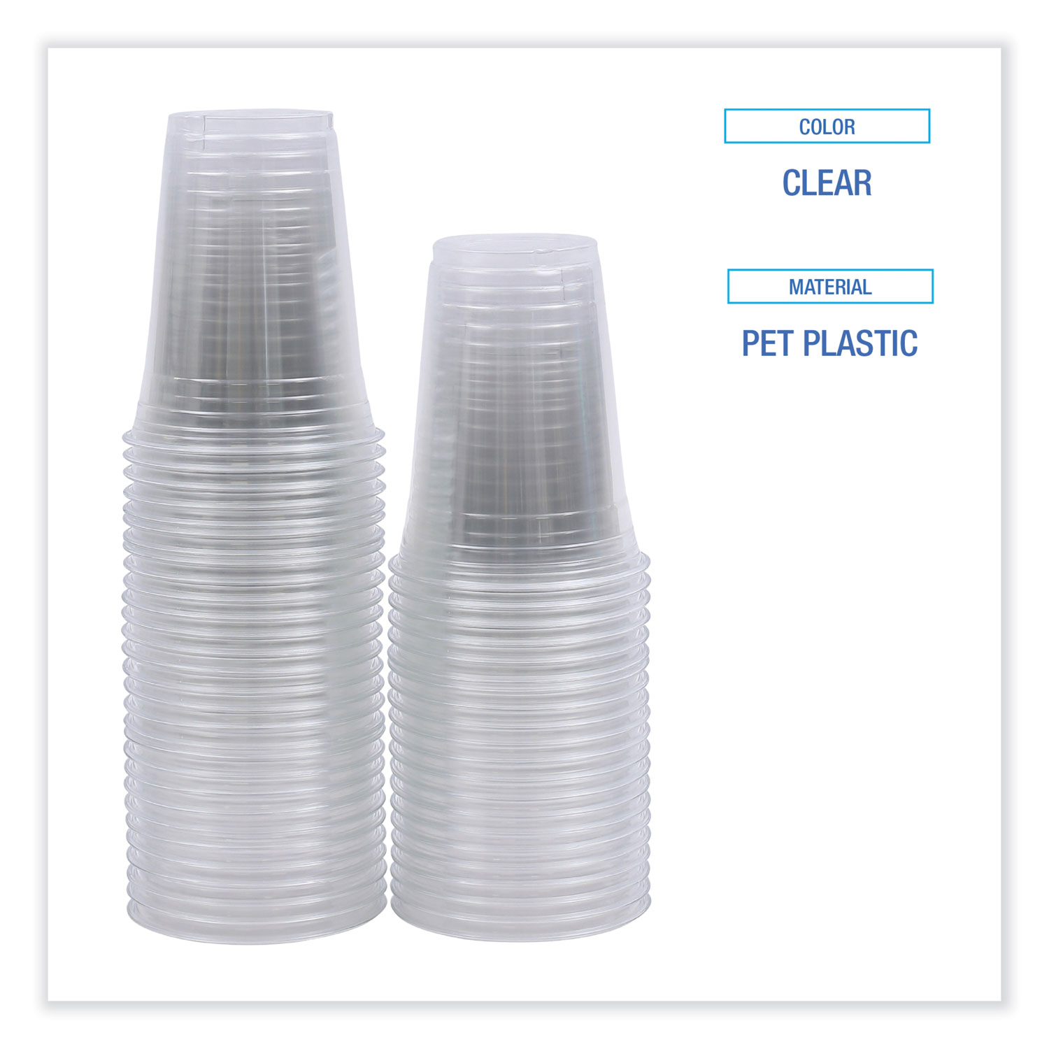 16oz. Clear Plastic Disposable Containers w/ Lids 50ct., Silver