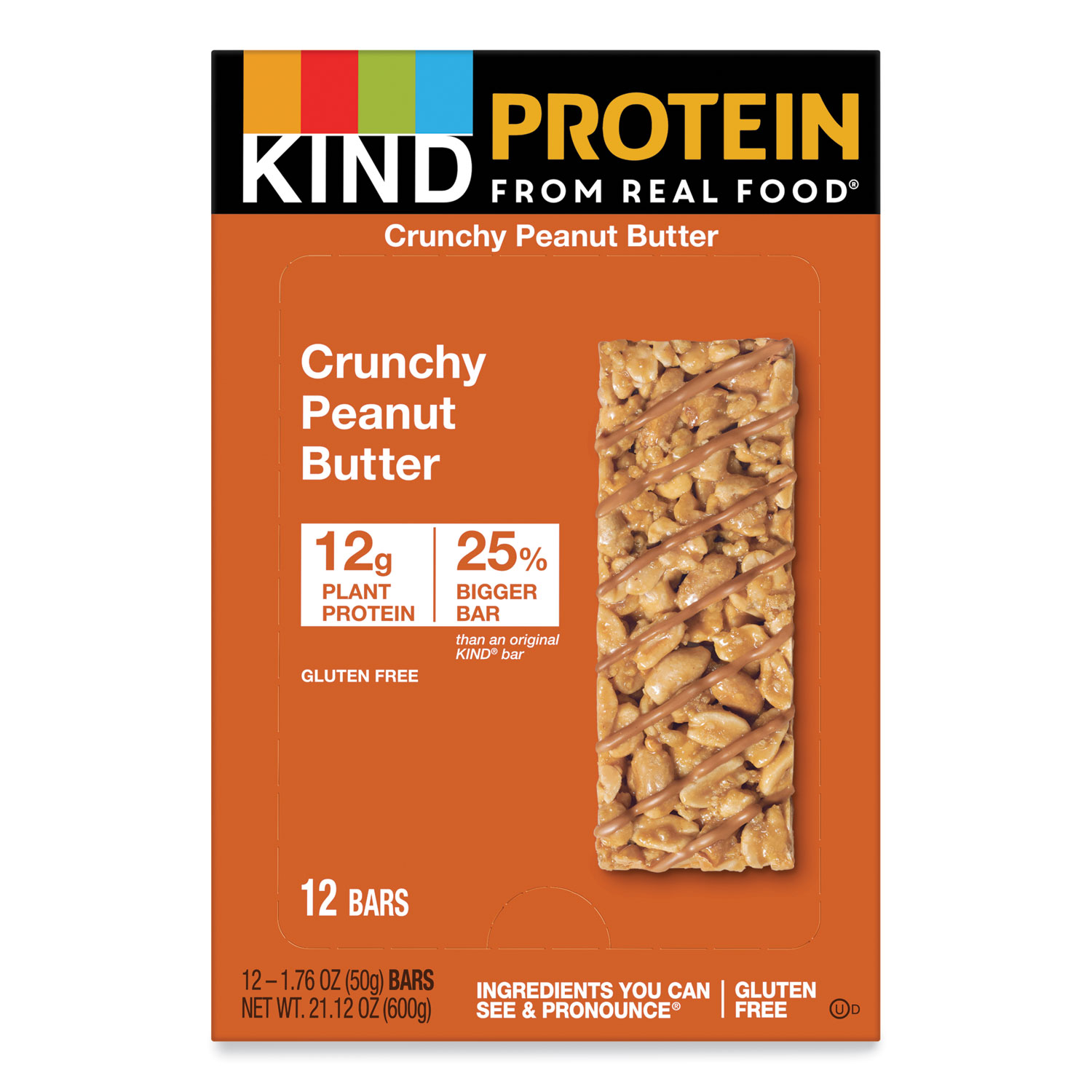 Protein Bars, Crunchy Peanut Butter, 1.76 oz, 12/Pack Protein Bars, Crunchy Peanut Butter, 1.76 oz, 12/Pack