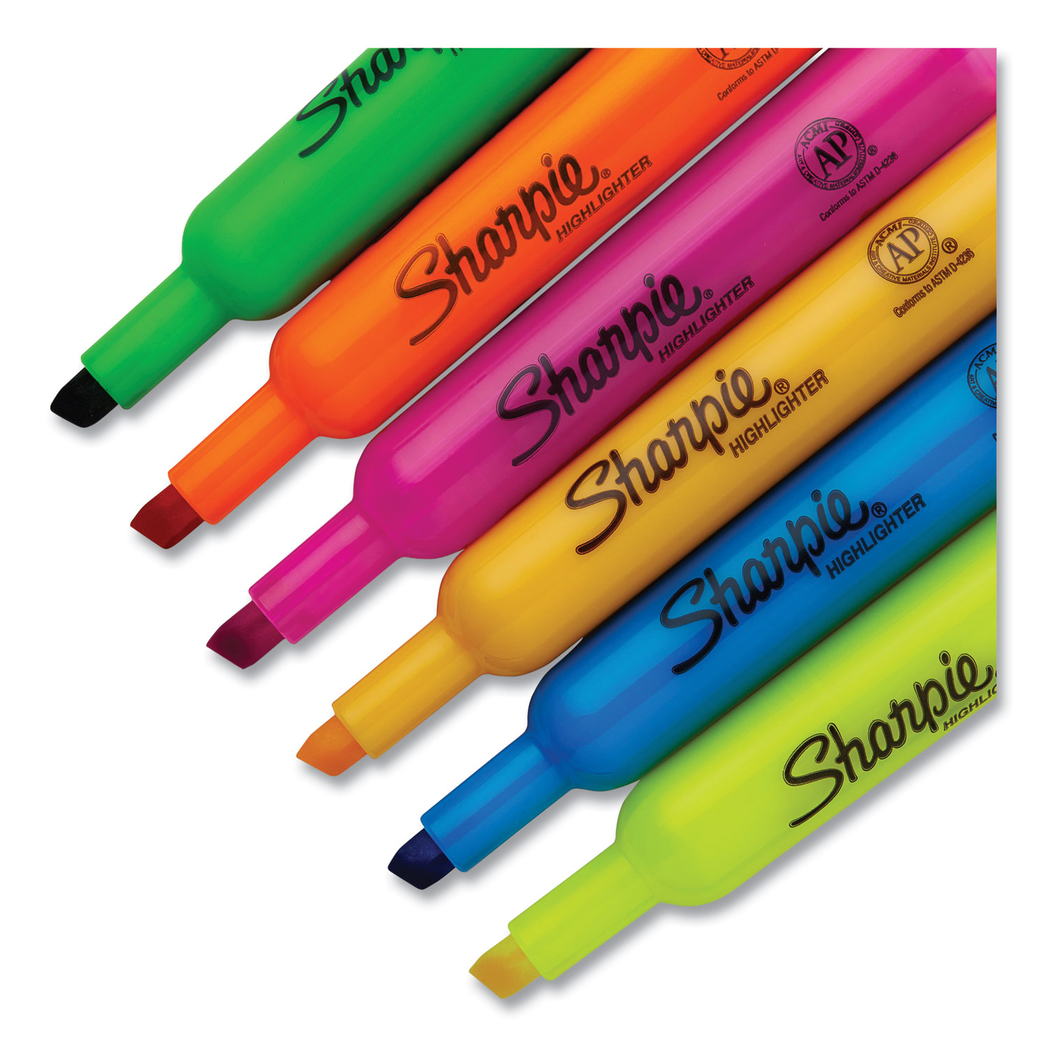 School Smart Tank Style Highlighter Set, Chisel Tip, Assorted Colors, Set of 20