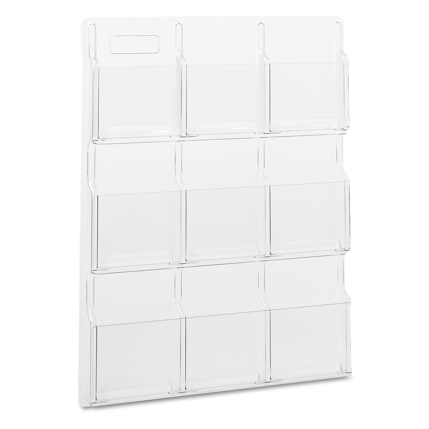  Safco 5603CL Reveal Clear Literature Displays, 9 Compartments, 30w x 2d x 36.75h, Clear (SAF5603CL) 