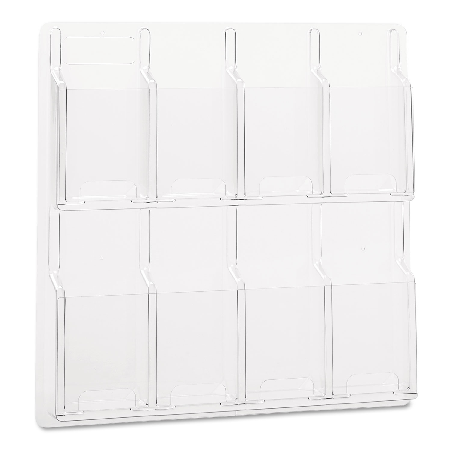  Safco 5608CL Reveal Clear Literature Displays, 8 Compartments, 20.5w x 2d x 20.5h, Clear (SAF5608CL) 