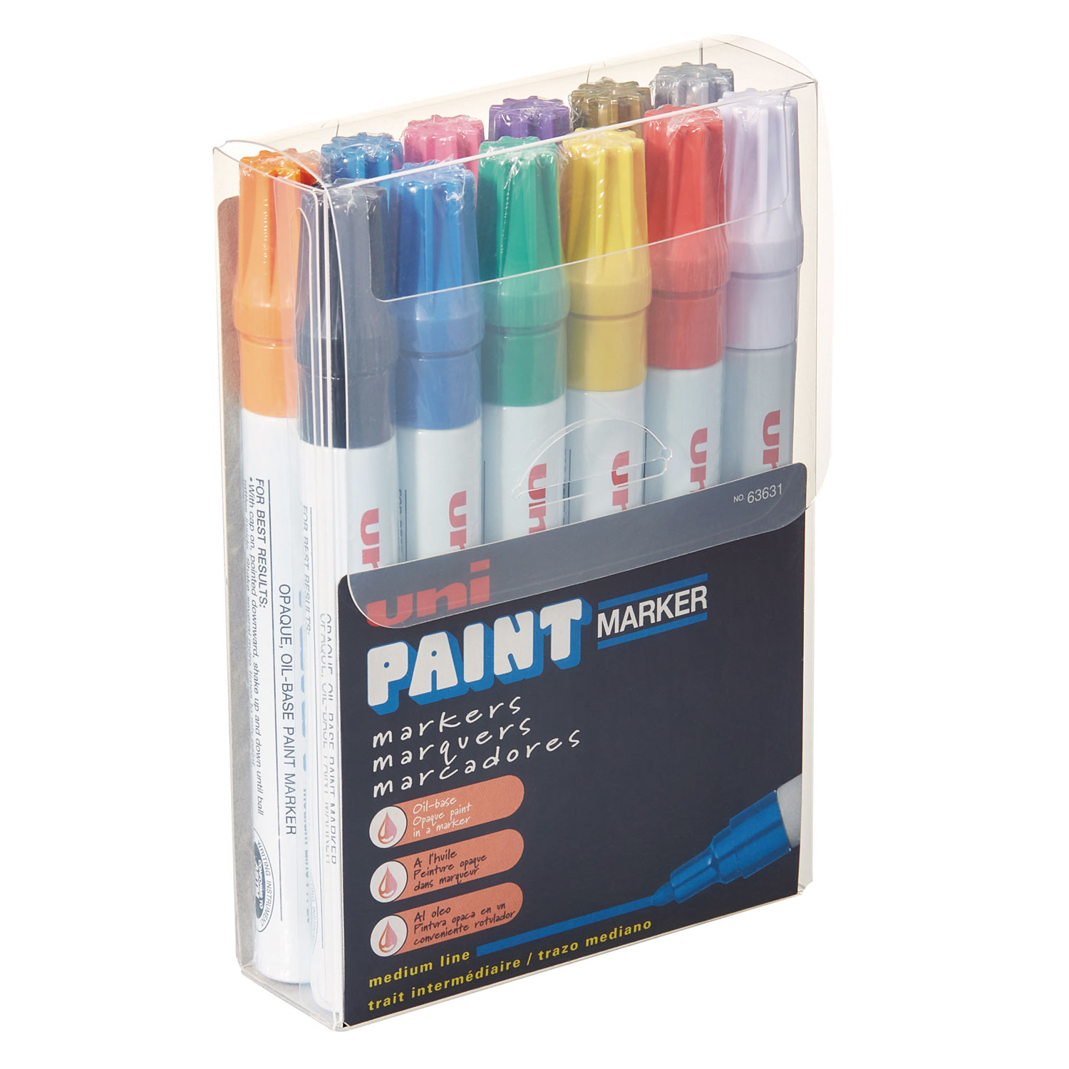 Paint Markers, Medium Bullet Point, Assorted Ink (ABC) 3-Pk