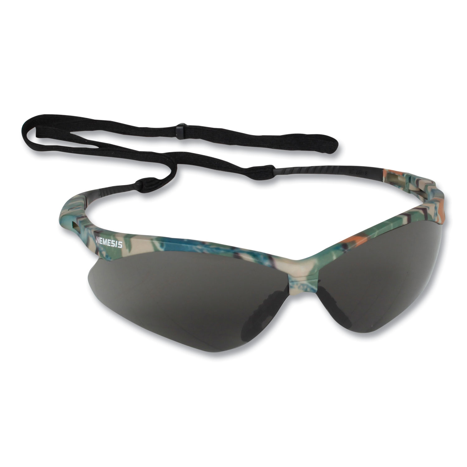 V30 NEMESIS Safety Eyewear, Plastic Camo Frame, Smoke Polycarbonate Lens,  12/Box - Zerbee