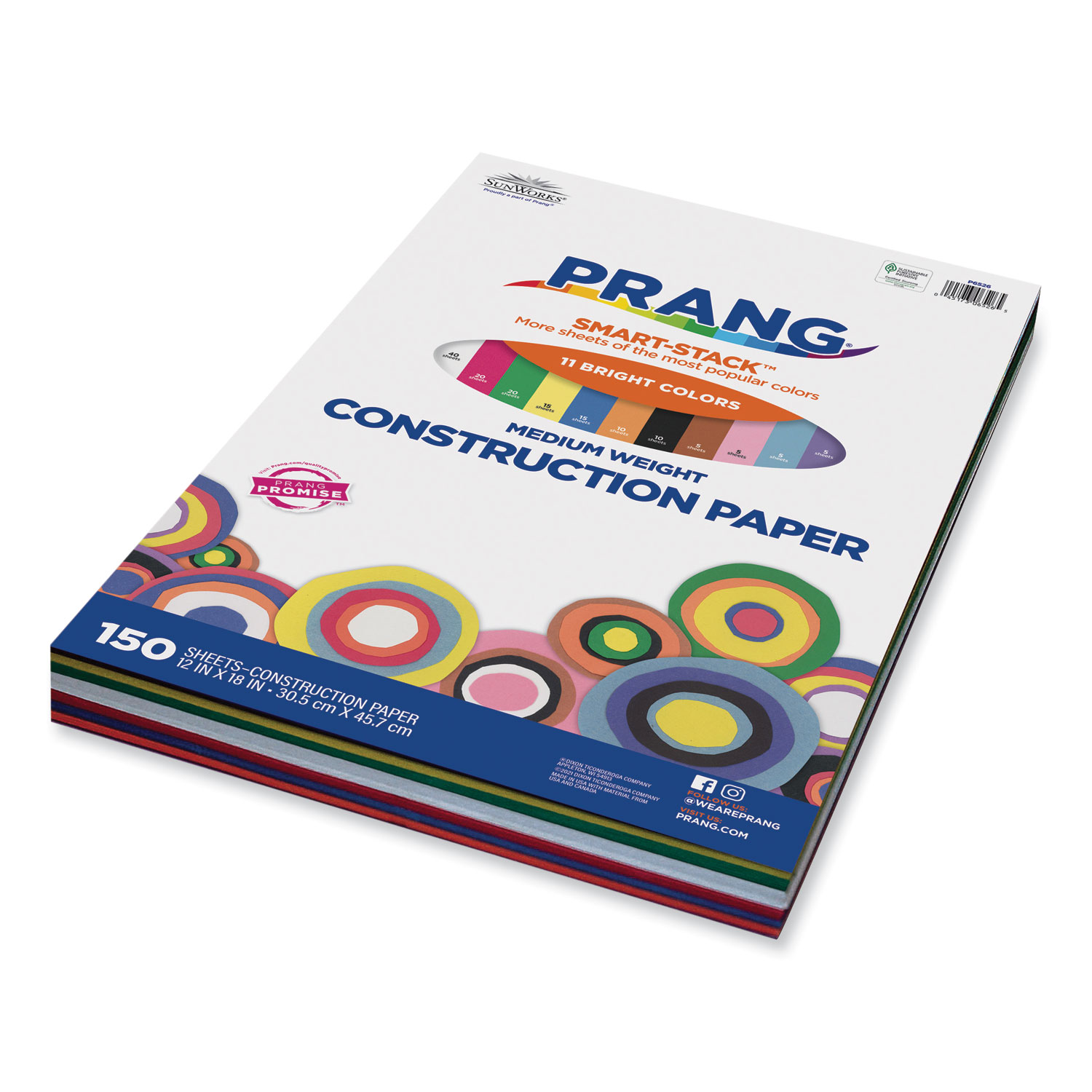 SunWorks Construction Paper, 10 Assorted Colors - 50 sheets