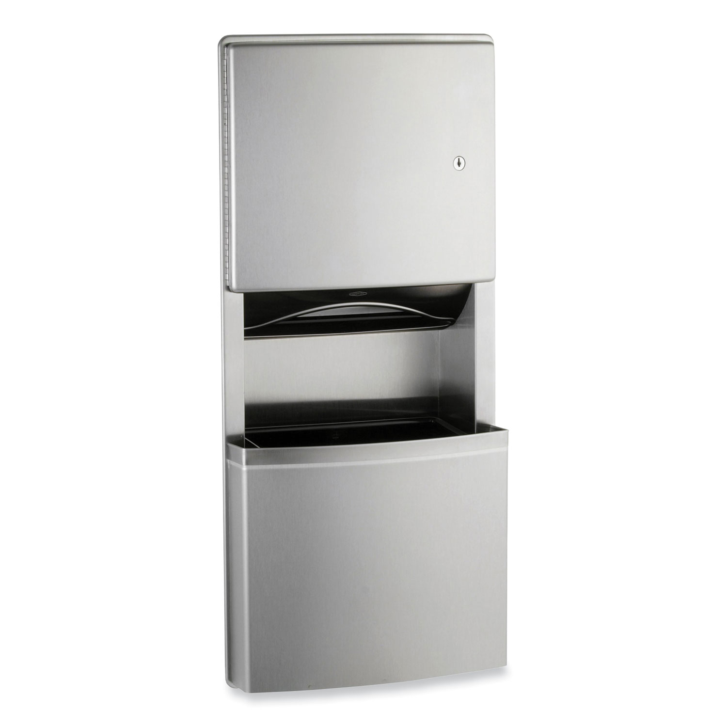 ConturaSeries Recessed Paper Towel Dispenser/Waste Receptacle with TowelMate/LinerMate, 12.75x5.51x28, Satin Stainless Steel