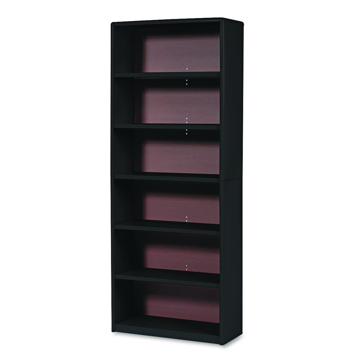 Value Mate Series Metal Bookcase, Six-Shelf, 31.75w x 13.5d x 80h, Black