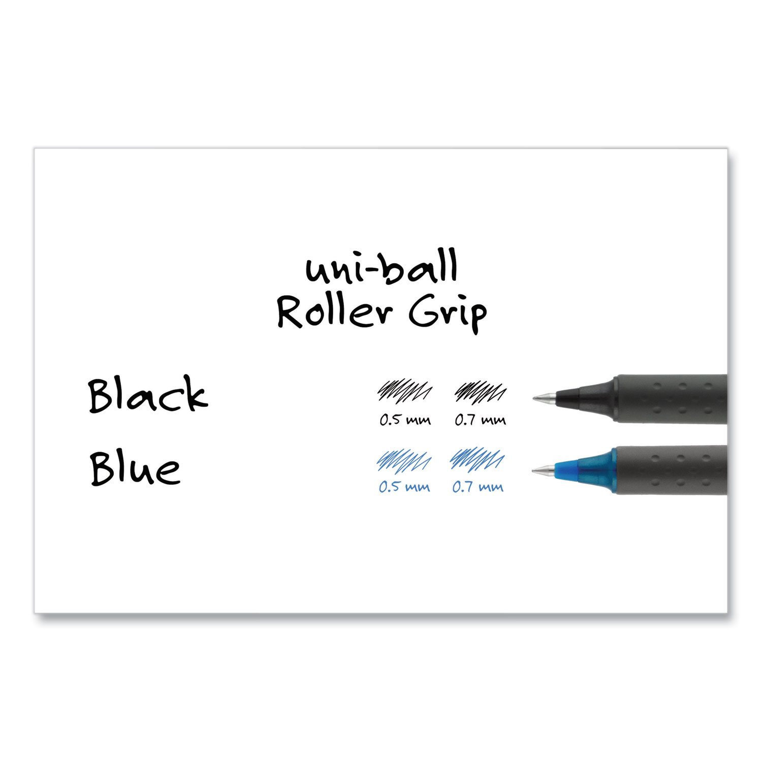 Grip Roller Ball Pen, Stick, Extra-Fine 0.5 mm, Black Ink, Black Barrel,  Dozen - mastersupplyonline