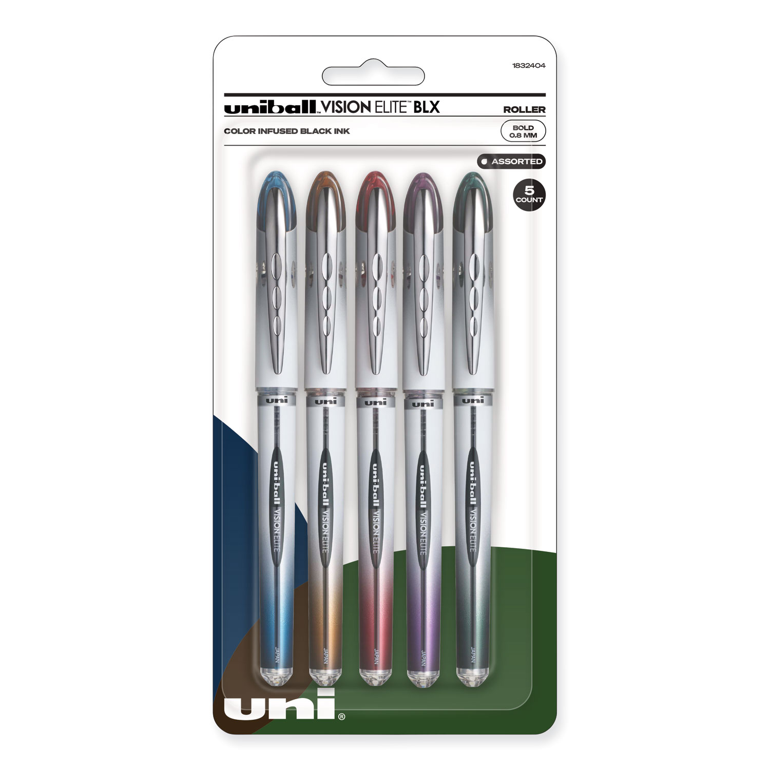 Uni-ball Vision Elite Roller Ball Stick Waterproof Pen, Black Ink  (UBC61231)