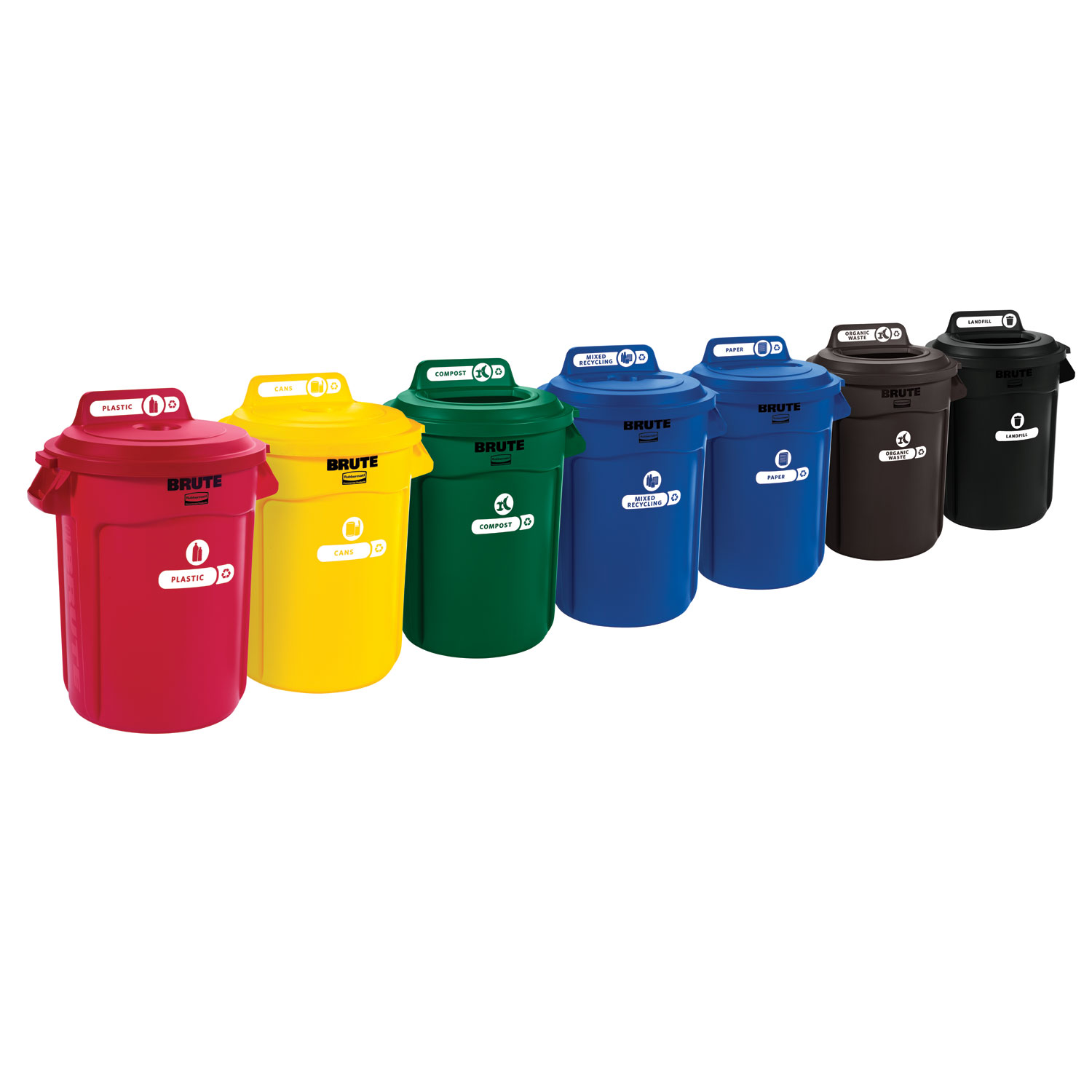 Rubbermaid 32-Gallon BRUTE Blue Recycling Container