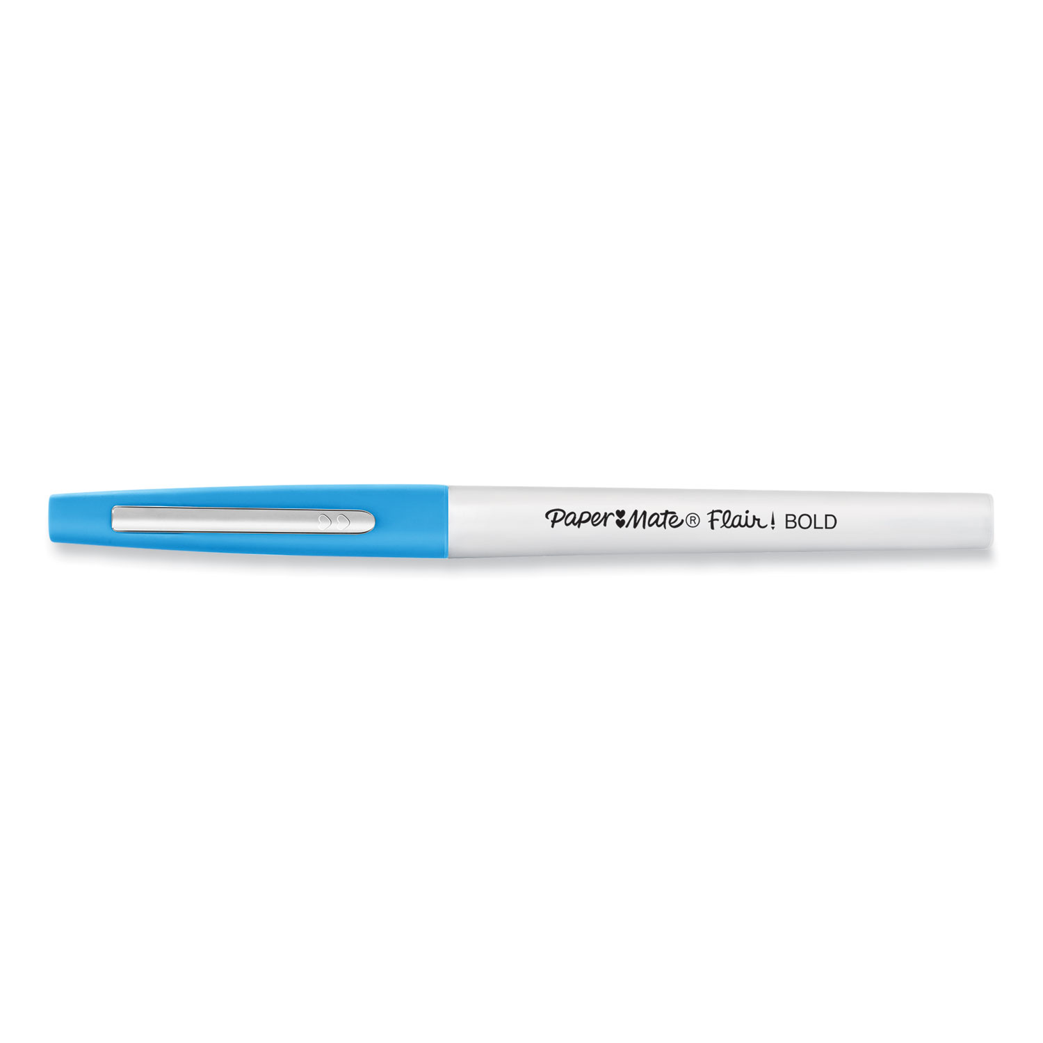 Flair Felt Tip Porous Point Pen, Stick, Bold 1.2 mm, Assorted Ink Colors,  White Pearl Barrel, 16/Pack - mastersupplyonline