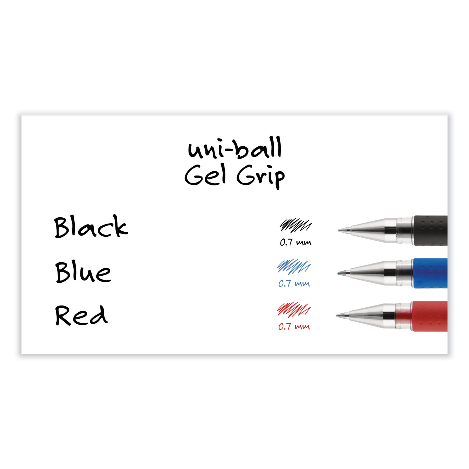 Uni-Ball Gel Pen, Stick, Assorted Sizes, Assorted Ink Colors, Clear Barrel, 24/Pack