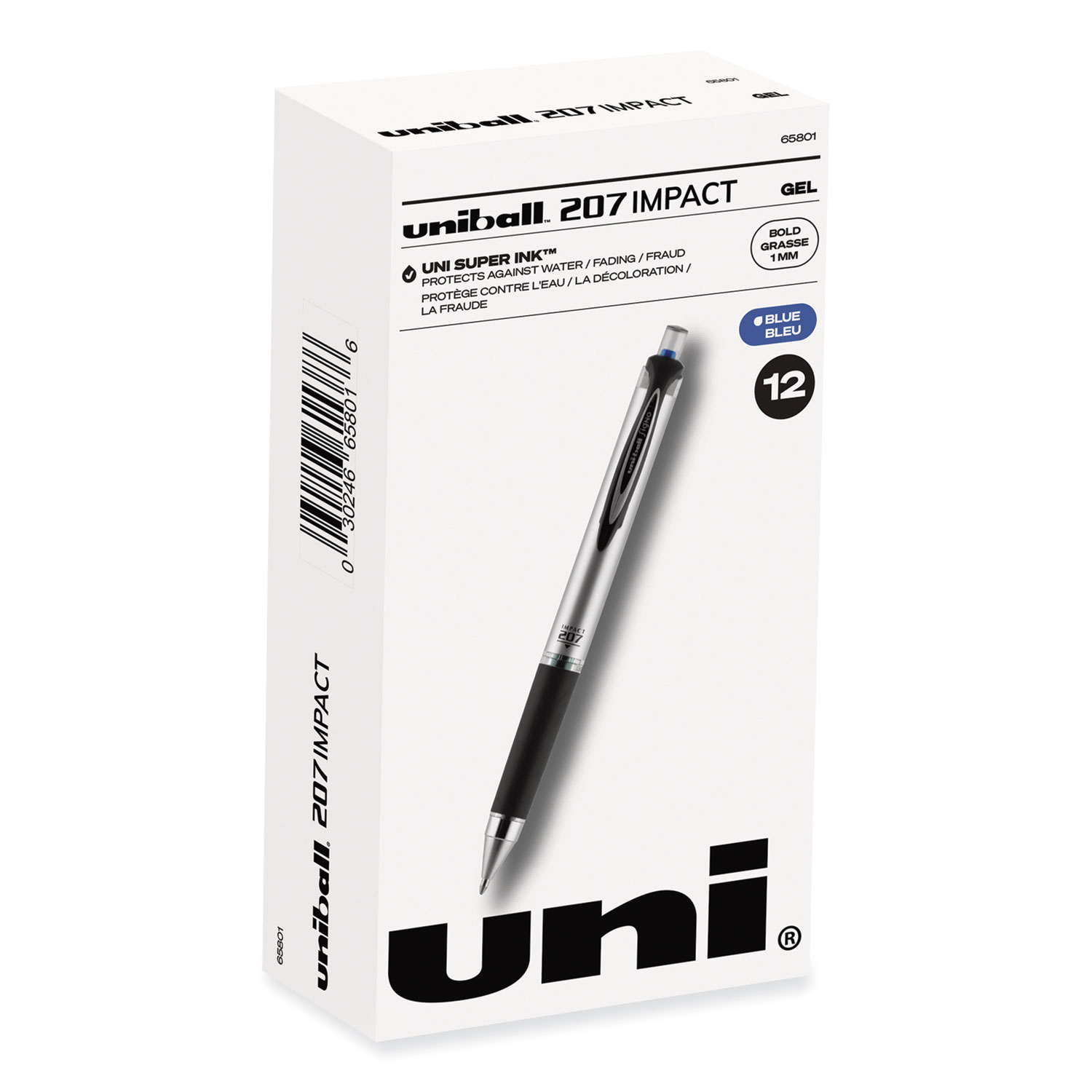 Uniball Gel Impact Pens, Bold Point (1.0mm), Assorted Metallic Ink