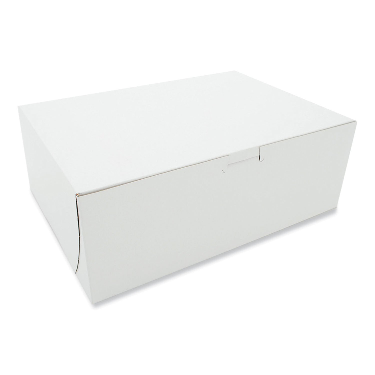 White One-Piece Non-Window Bakery Boxes, 11 x 8 x 4, White, Paper, 100/Bundle