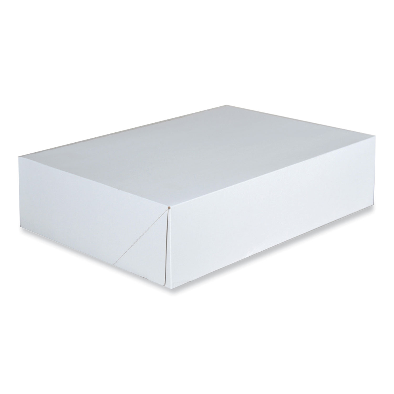 Clay-Coated Donut Boxes, 14 x 10 x 3.5, White, Paper, 125/Carton