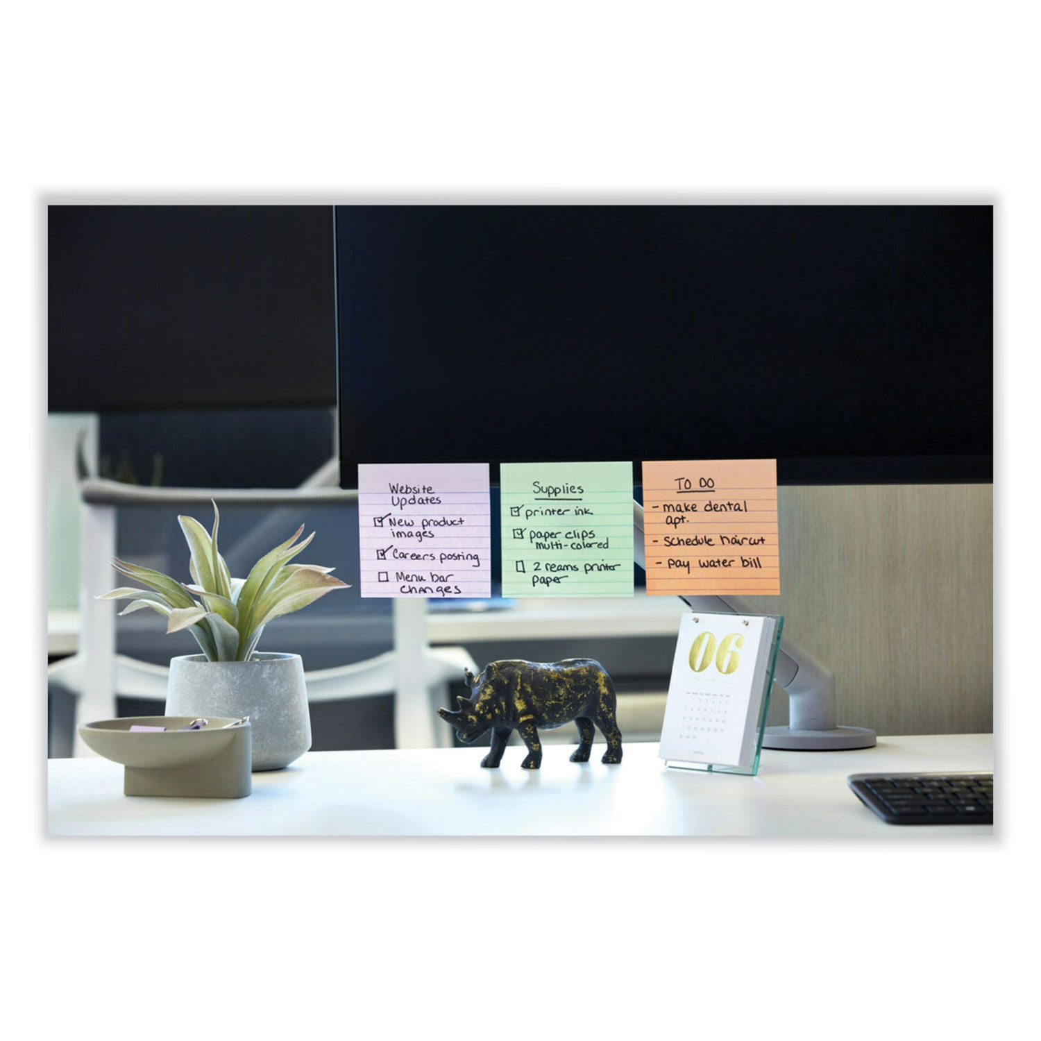 Post-it Recycled Super Sticky Notes Made with 100% Recycled Paper, 3 in x 3  in, Wanderlust Pastels, 5 Pads