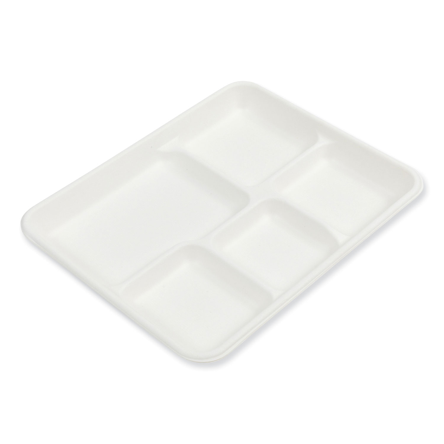 No PFAS added 5 Compartment Lunch Trays, Case of 500