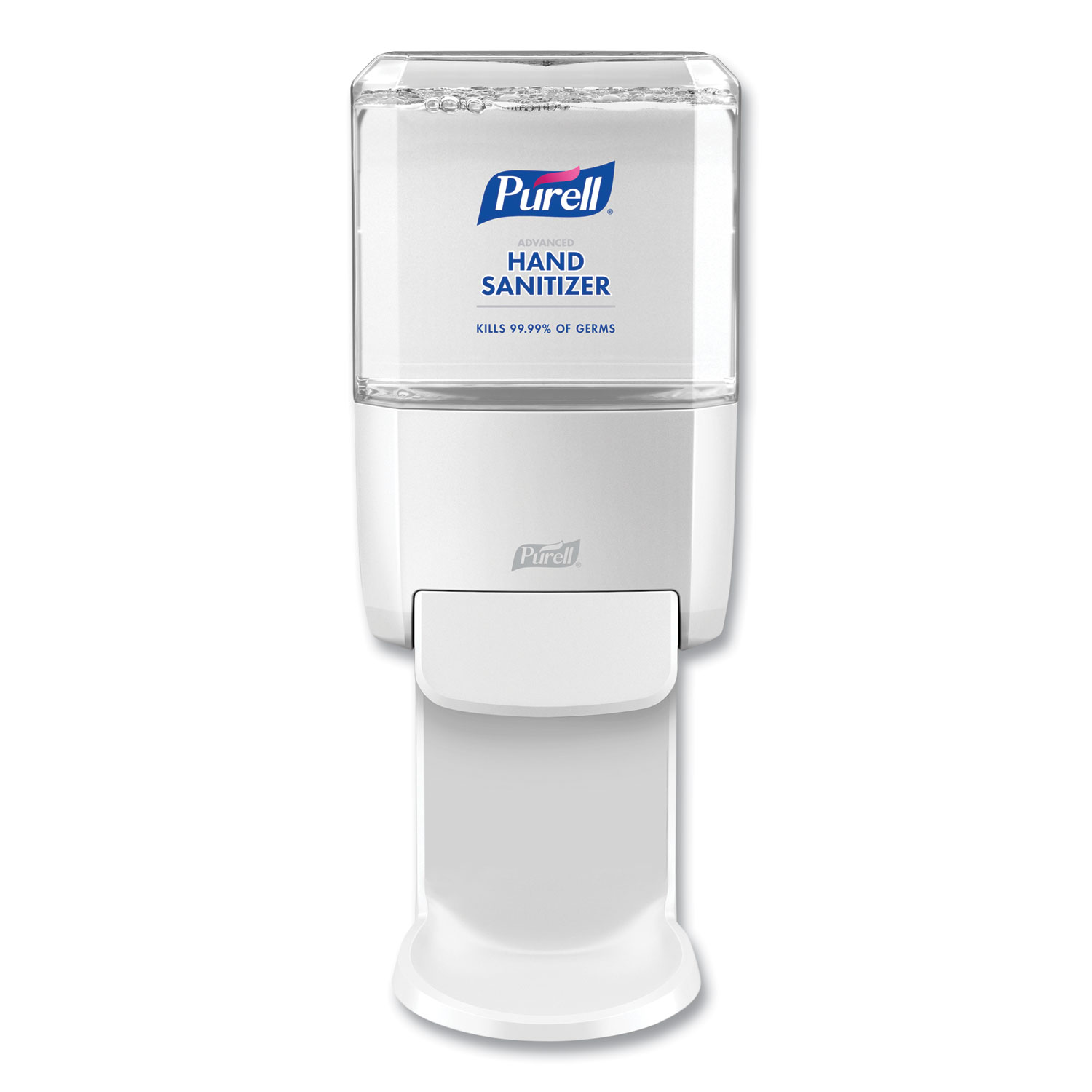 Push-Style Hand Sanitizer Dispenser, 1,200 mL, 5.25 x 8.56 x 12.13, White