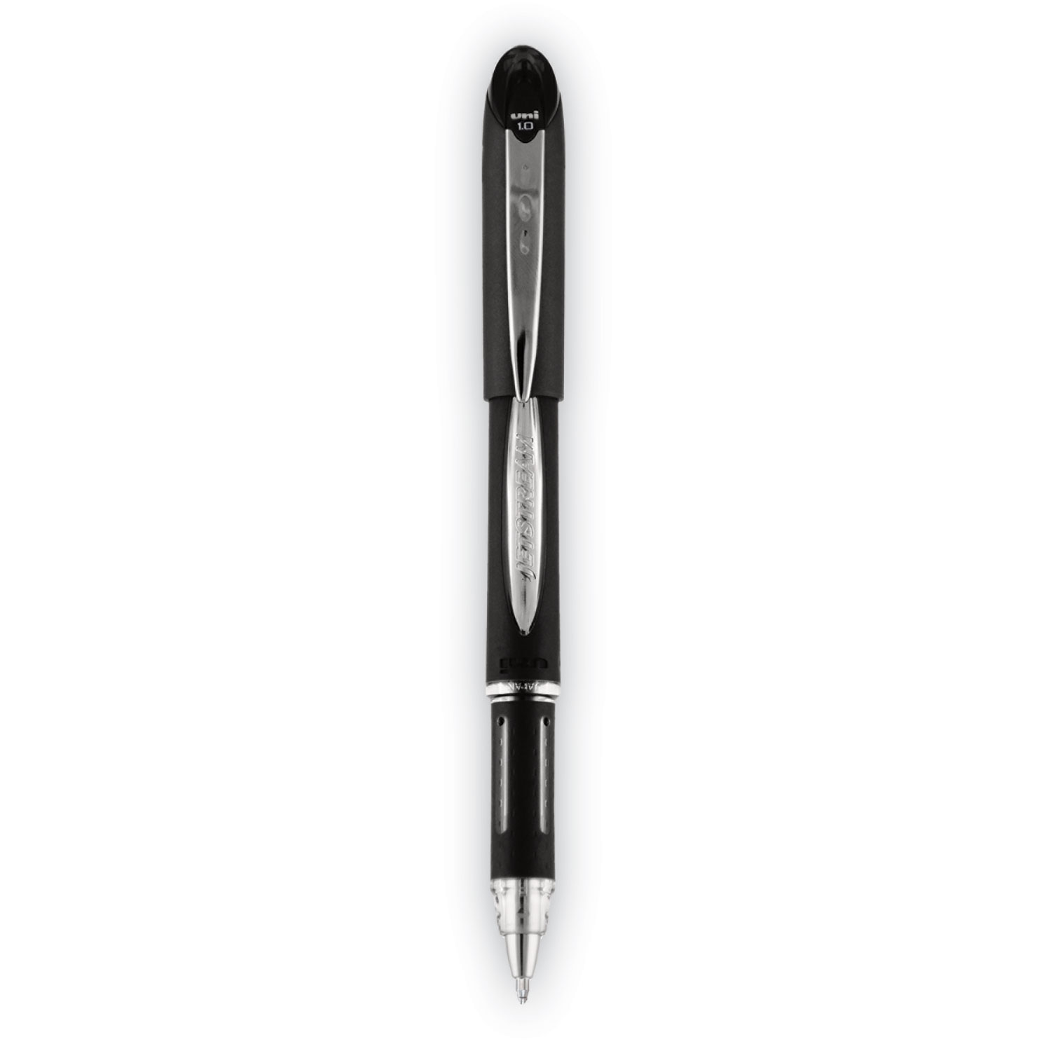 Jetstream Stick Hybrid Gel Pen, Bold 1 mm, Black Ink, Black/Silver Barrel