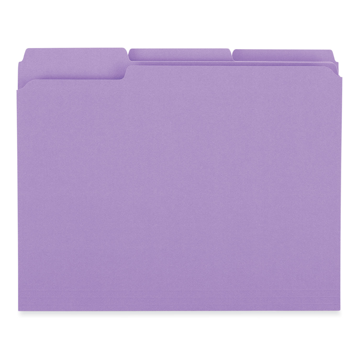 Universal® Reinforced Top-Tab File Folders, 1/3-Cut Tabs: Assorted, Letter Size, 1" Expansion, Violet, 100/Box ; | Kleen Supply Company
