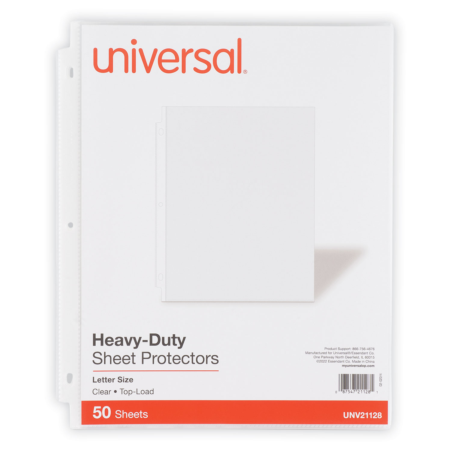 Universal Deluxe Heavy Duty Sheet Protectors 8 12 x 11 2 Sheet Capacity  Clear Pack Of 50 Sheet Protectors - Office Depot