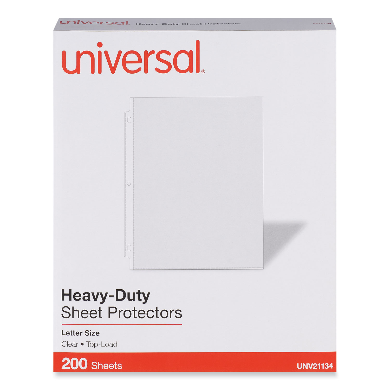 Top-Load Poly Sheet Protectors, Heavy Gauge, Letter Size, Clear