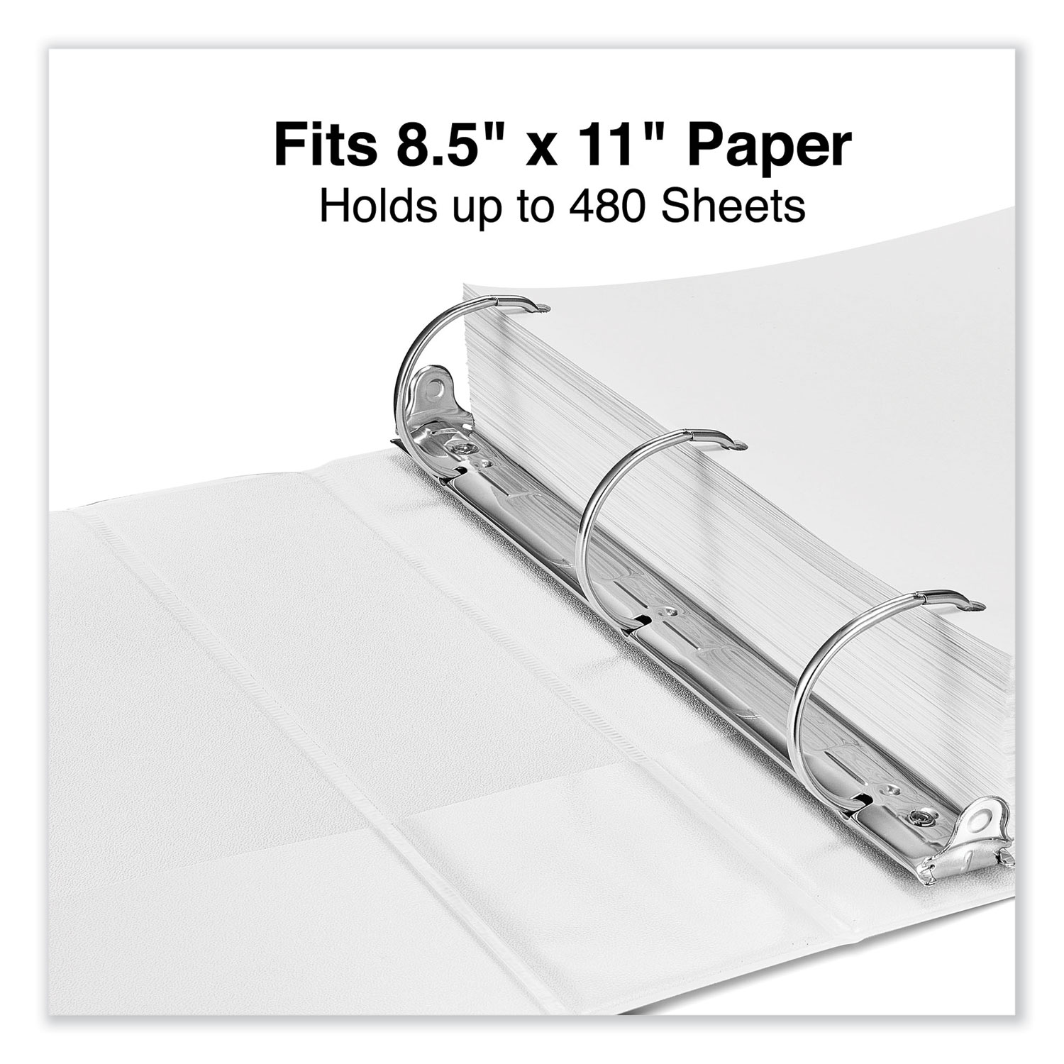 3 Ring Binder, Slant D-Rings, Clear View, Pockets (6 inch, White)