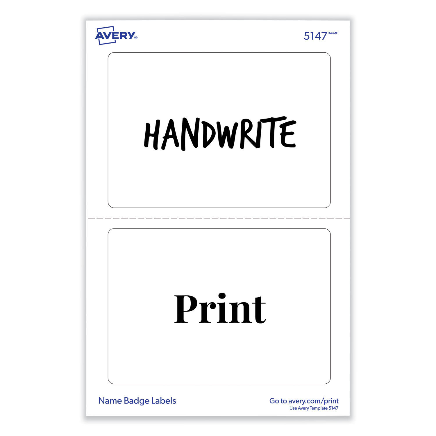 Printable Adhesive Name Badges 3 38 X 2 33 White 100 Pack BOSS