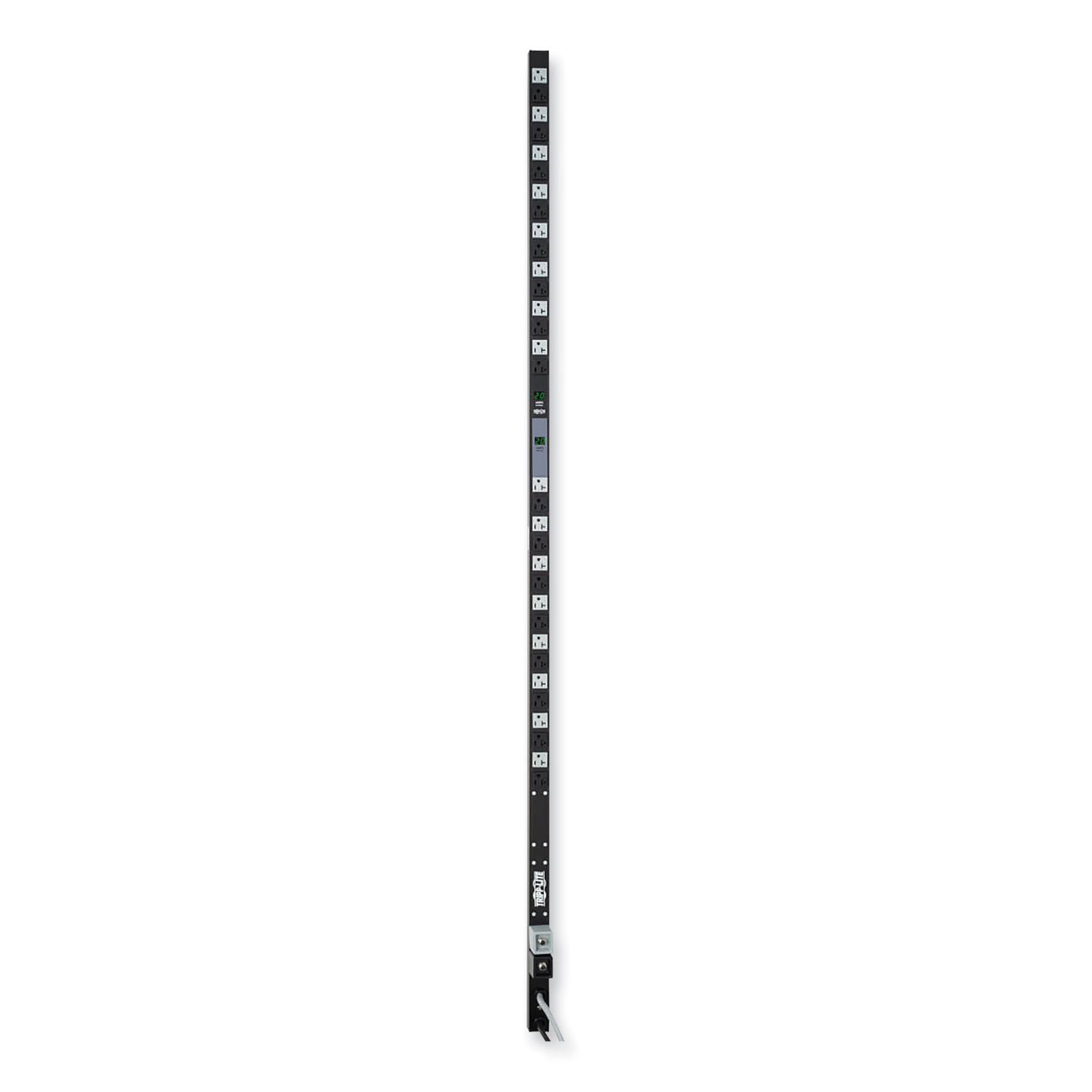 Single-Phase Metered PDU, 32 Outlets, 10 ft Cord, Silver