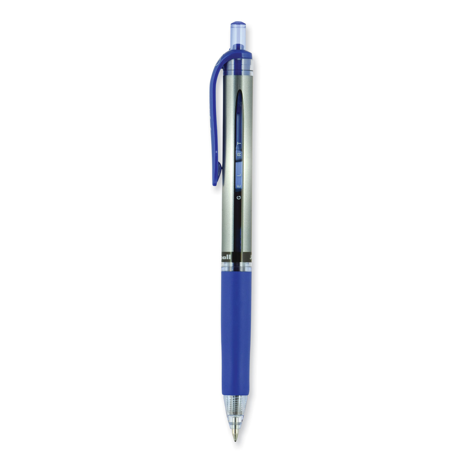 uniball Signo 207 Gel Pen, Retractable, Medium 0.7 mm, Blue Ink,  Smoke/Black/Blue Barrel, 4/Pack