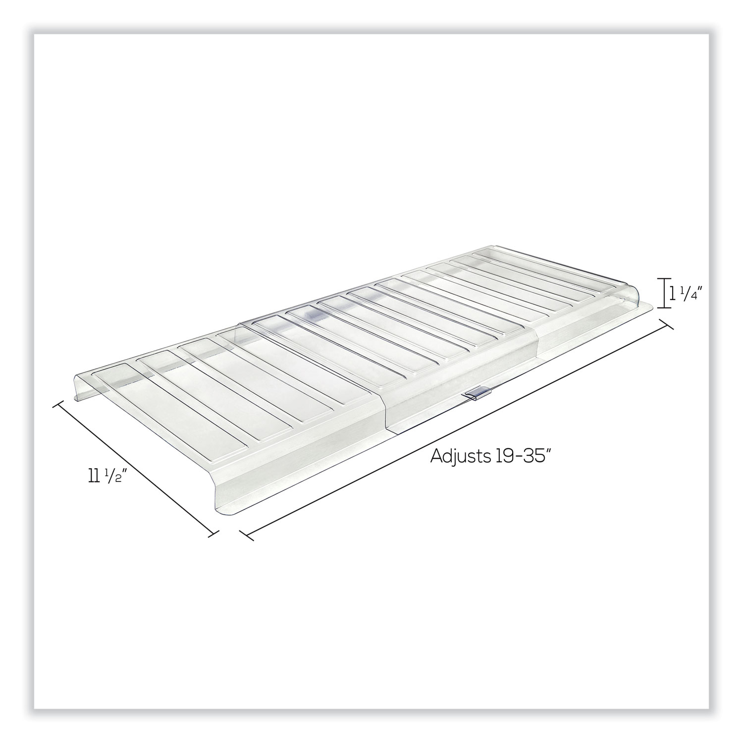 Under Furniture Air Deflector, 11 x 20 x 1.25, Clear Western Stationers