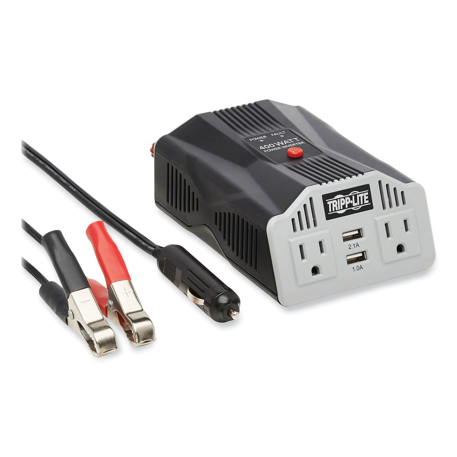 PowerVerter Ultra-Compact Car Inverter, 400 W, Two AC Outlets/Two