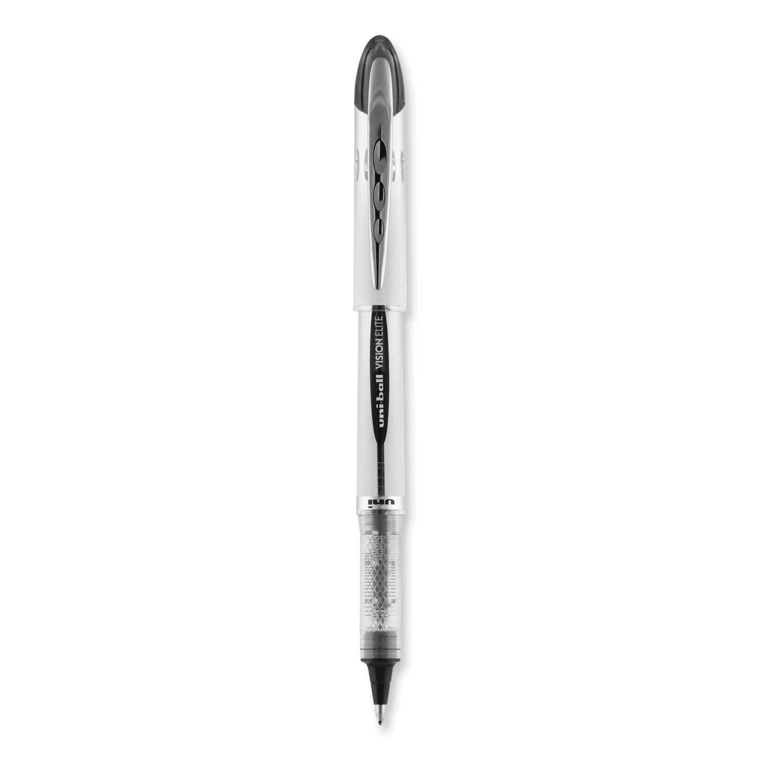 VISION ELITE Hybrid Gel Pen, Stick, Bold 0.8 mm, Black Ink,  White/Black/Clear Barrel - ACT Supplies