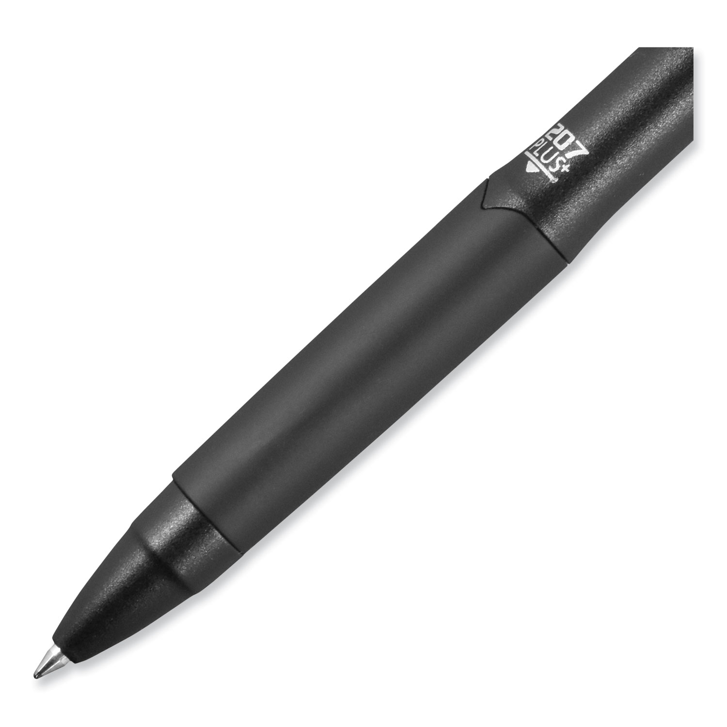 207 Plus+ Gel Pen, Retractable, Medium 0.7 mm, Black Ink, Black Barrel