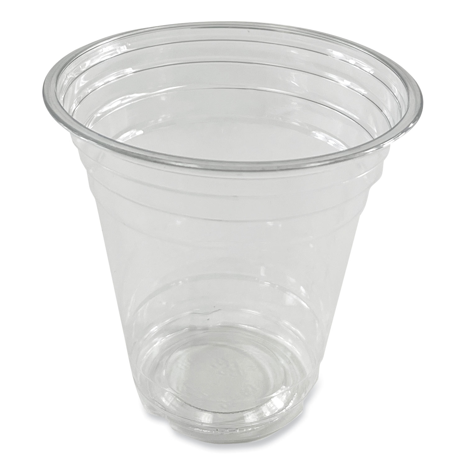 PET Cold Cup Dome Lids, Fits 9 oz Squat/12 oz PET Cups, Clear, 1,000/Carton