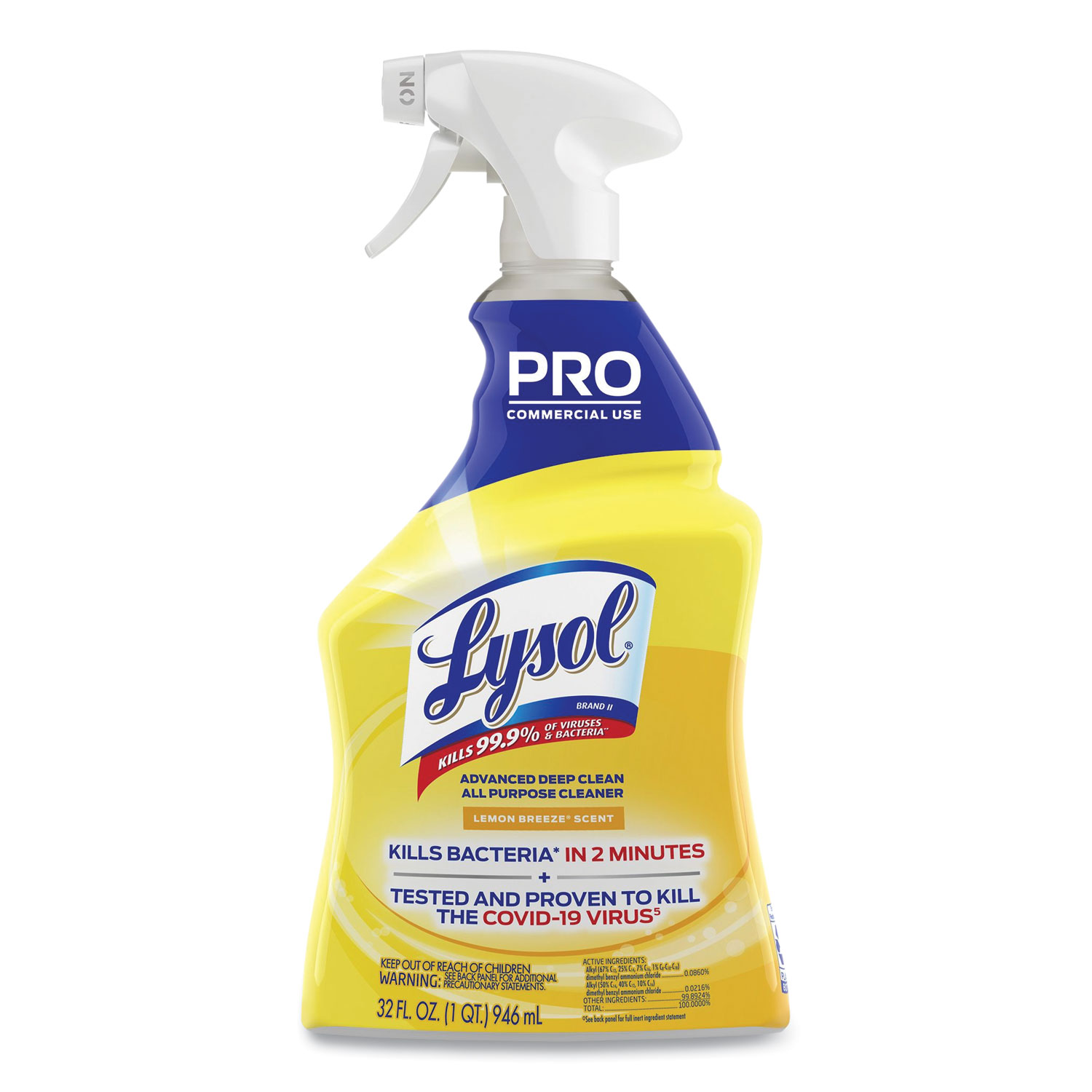Advanced Deep Clean All Purpose Cleaner, Lemon Breeze, 32 oz Trigger Spray  Bottle - mcdanielbizsupply