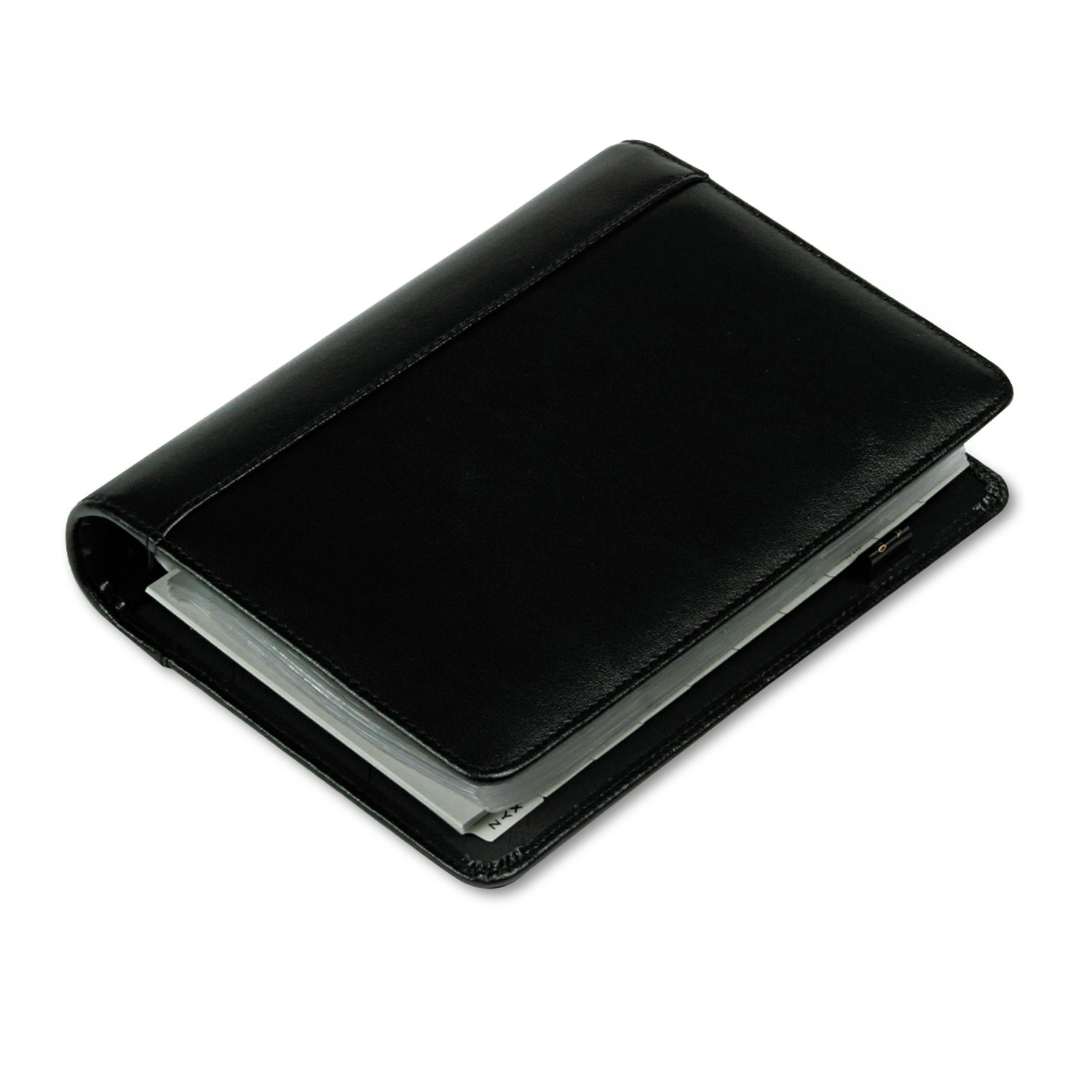 Regal Leather Business Card Binder, 120 Card Cap, 2 x 3 1/2 Cards, Black