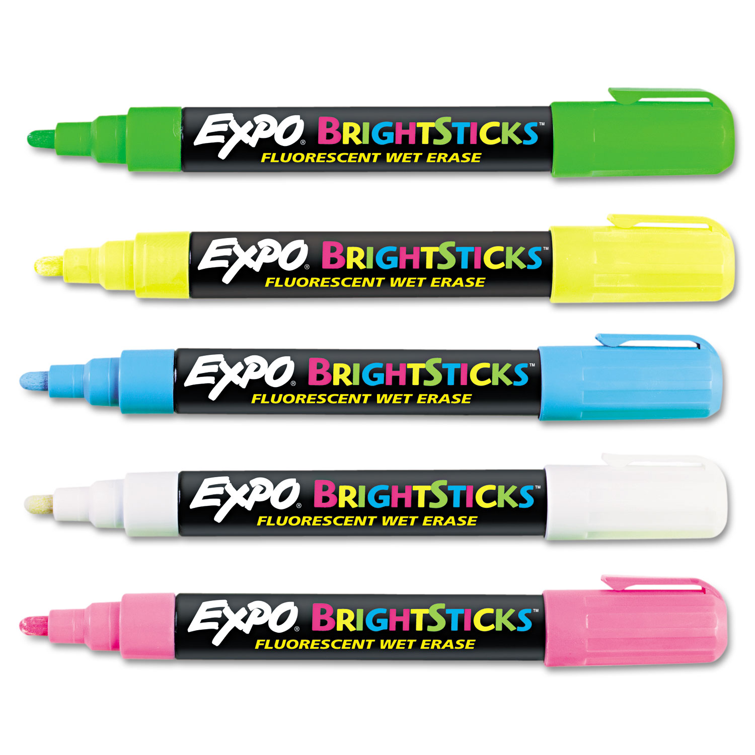  EXPO 14075 Bright Sticks, Medium Bullet Tip, Assorted Colors, 5/Set (SAN14075) 