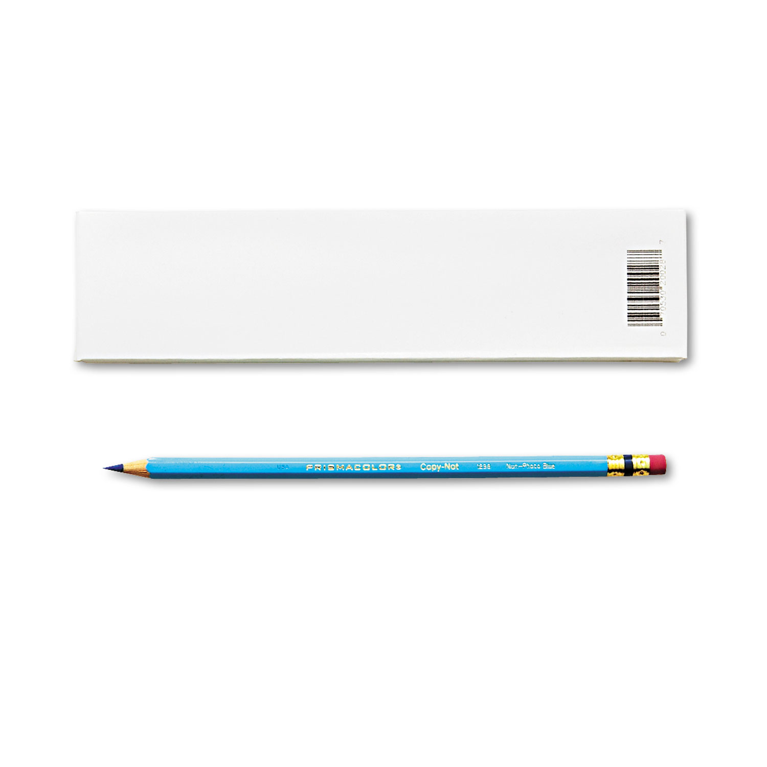  Prismacolor 20028 Col-Erase Pencil with Eraser, 0.7 mm, 2B (#1), Non-Photo Blue Lead, Non-Photo Blue Barrel, Dozen (SAN20028) 