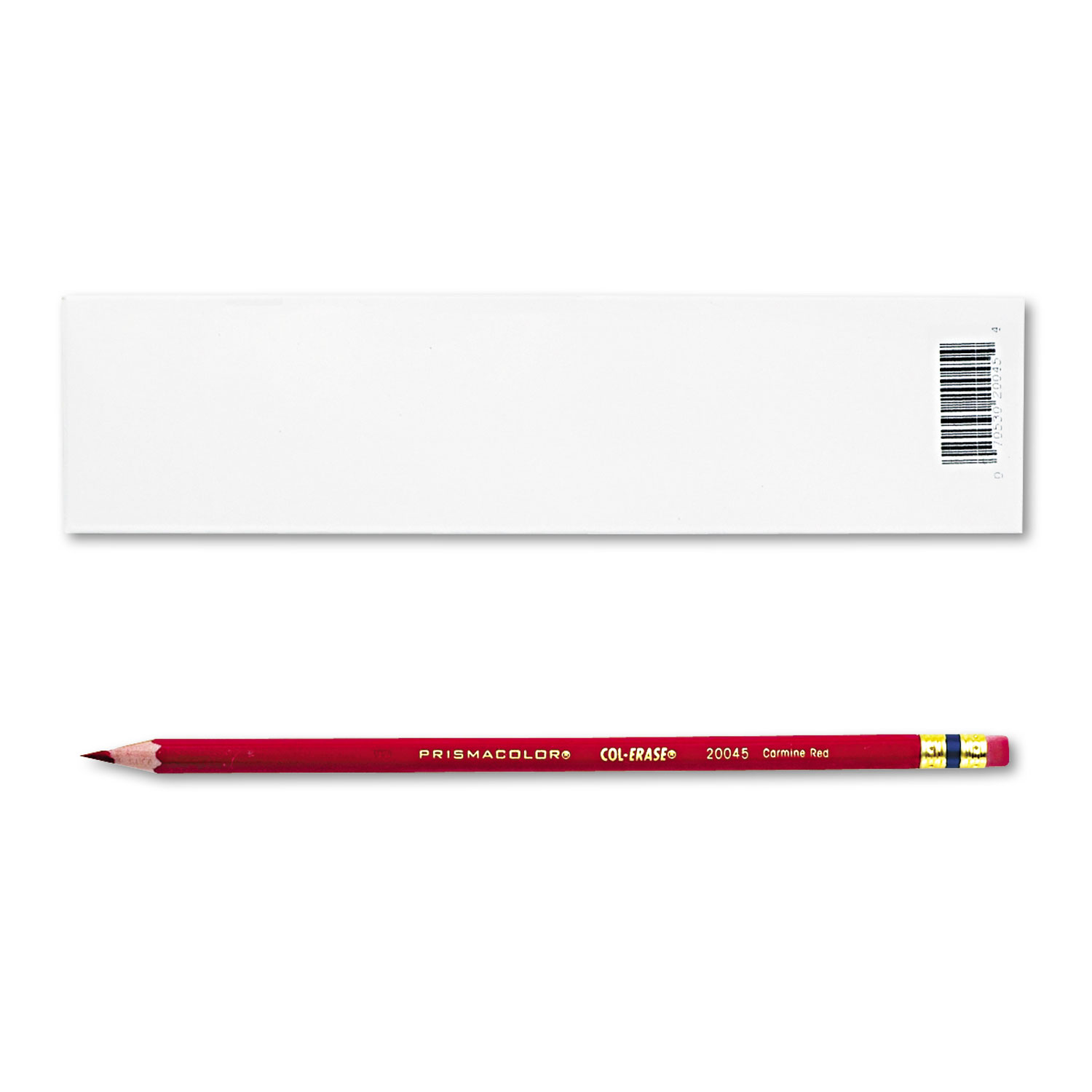  Prismacolor 20045 Col-Erase Pencil with Eraser, 0.7 mm, 2B (#1), Carmine Red Lead, Carmine Red Barrel, Dozen (SAN20045) 