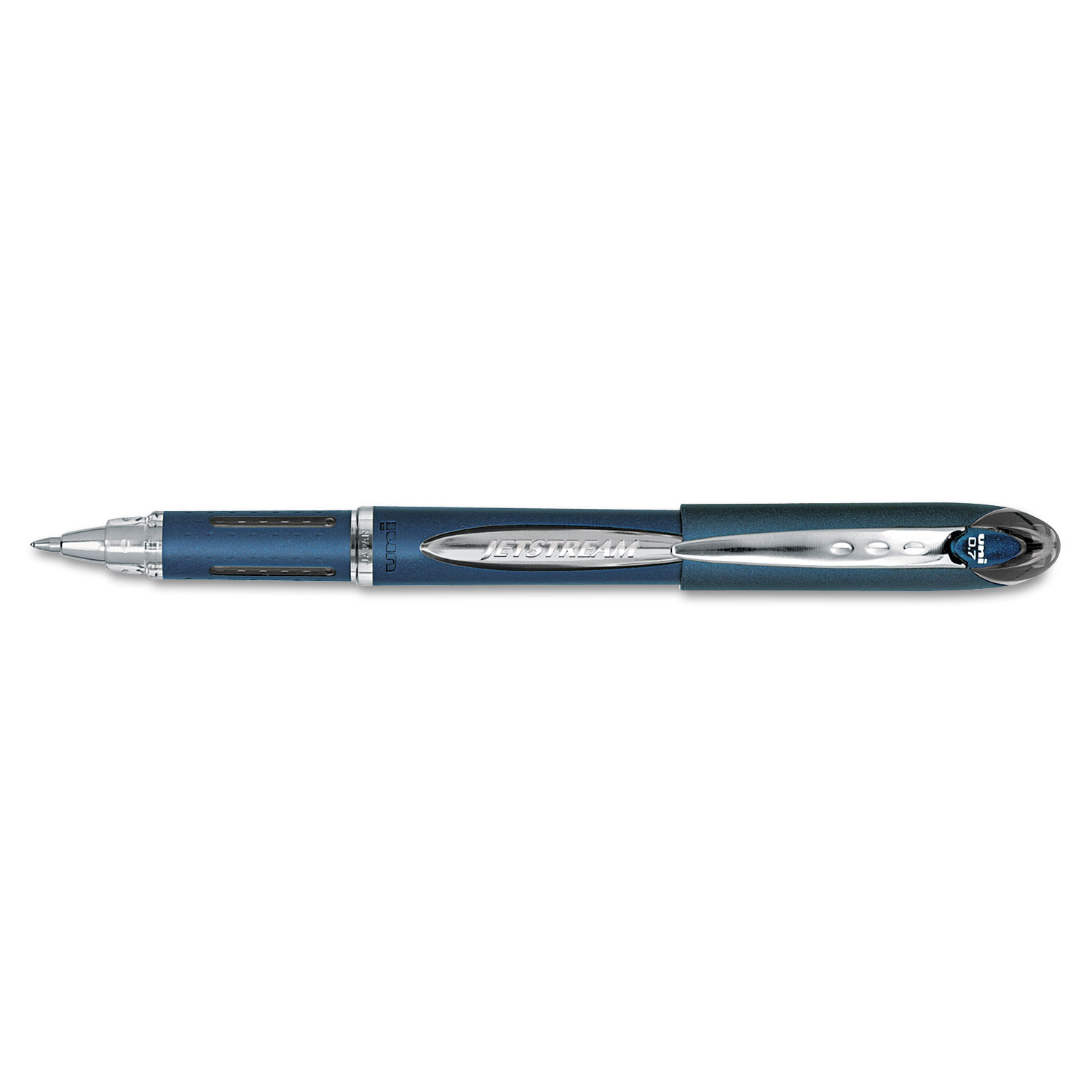  uni-ball 40173 Jetstream Stick Ballpoint Pen, Fine 0.7mm, Black Ink, Black Barrel (UBC40173) 