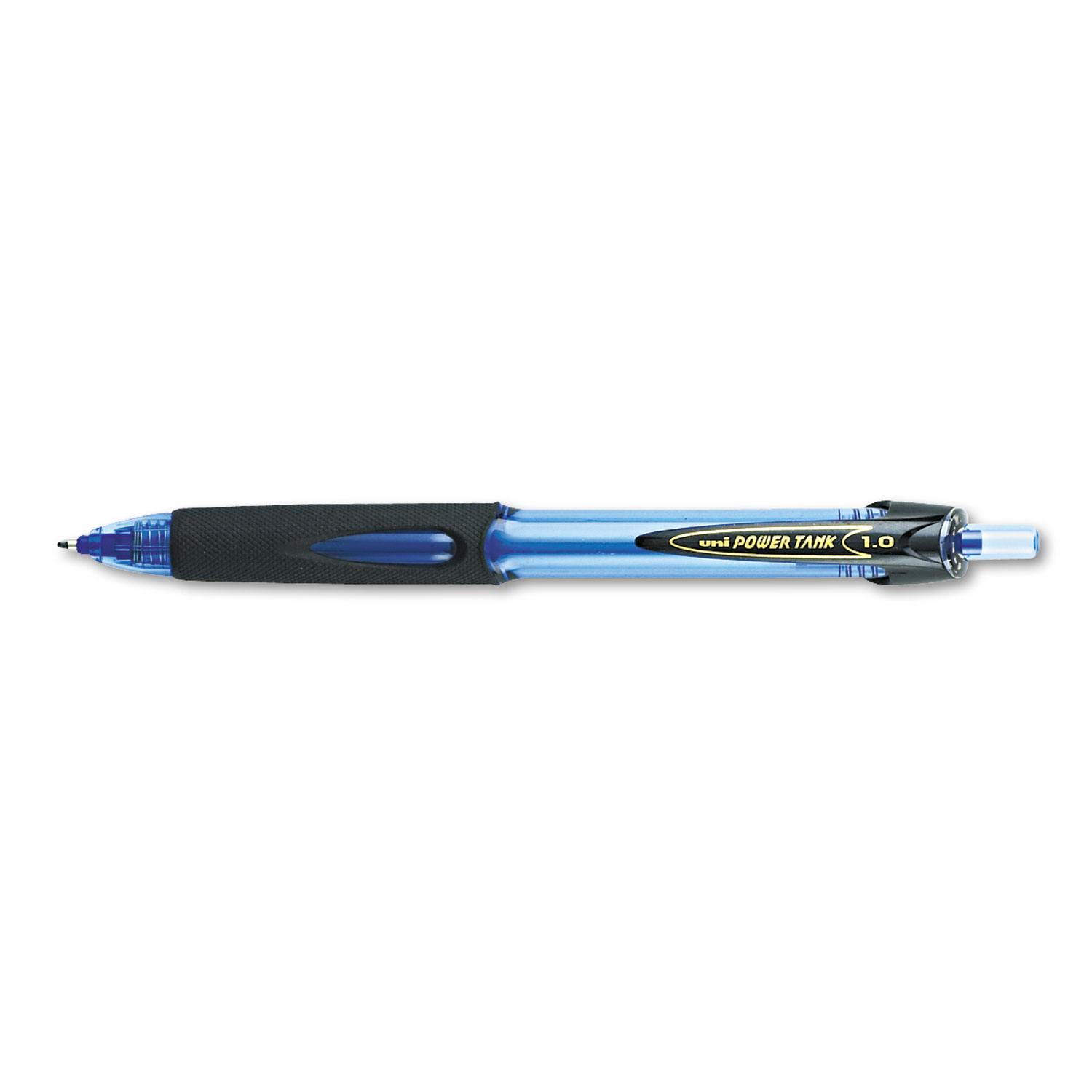  uni-ball 42071 Power Tank RT Retractable Ballpoint Pen, 1mm, Blue Ink, Translucent Blue Barrel, Dozen (UBC42071) 