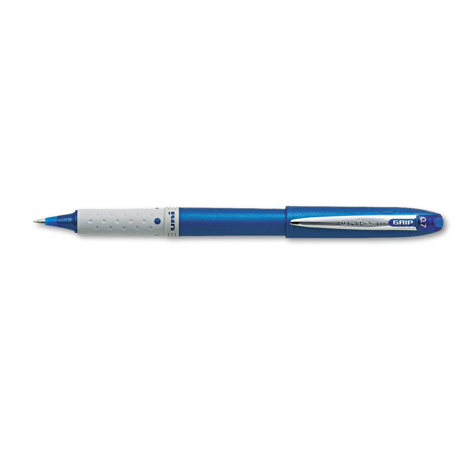  uni-ball 60709 Grip Stick Roller Ball Pen, Fine 0.7mm, Blue Ink/Barrel, Dozen (UBC60709) 