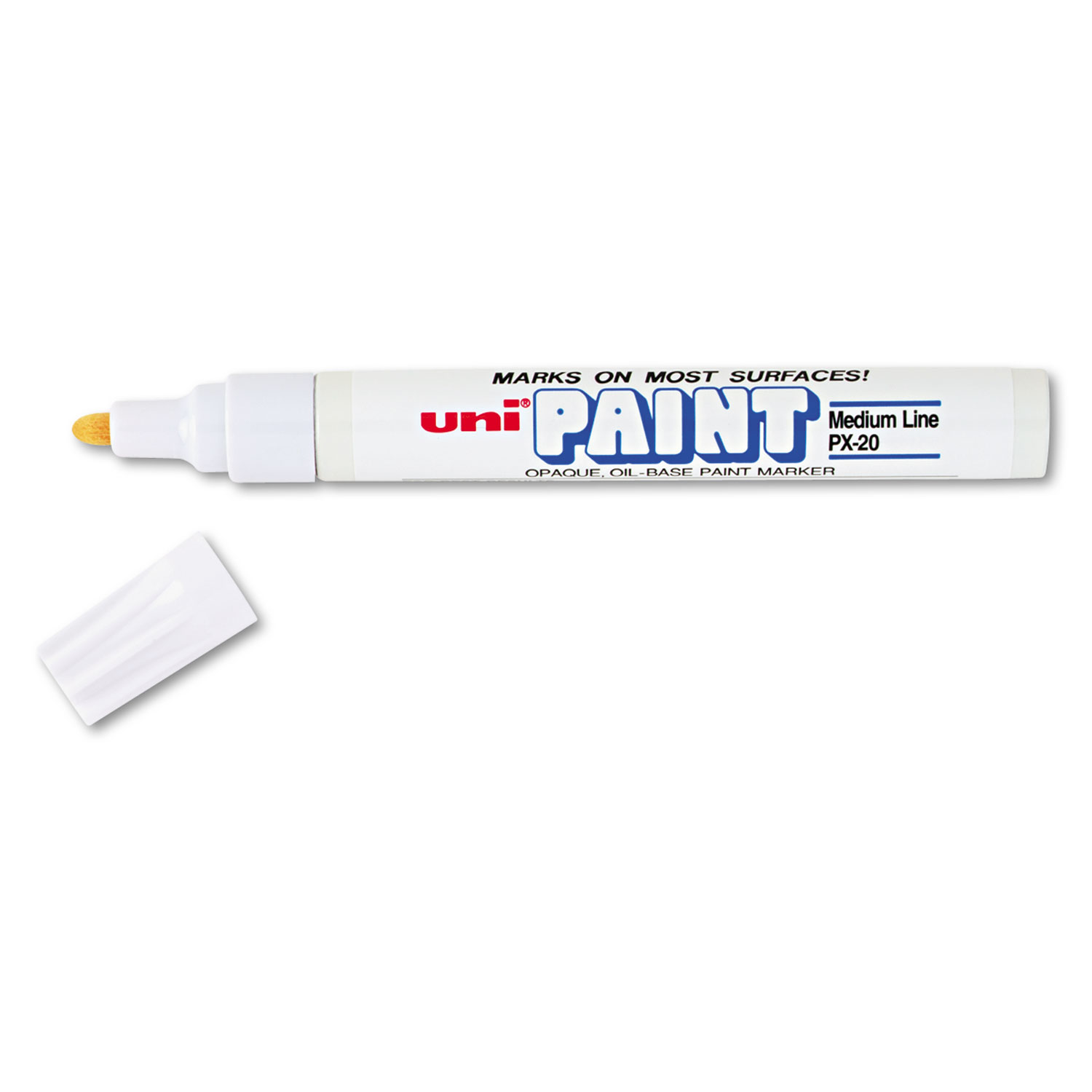  uni-Paint 63613 Permanent Marker, Medium Bullet Tip, White (UBC63613) 