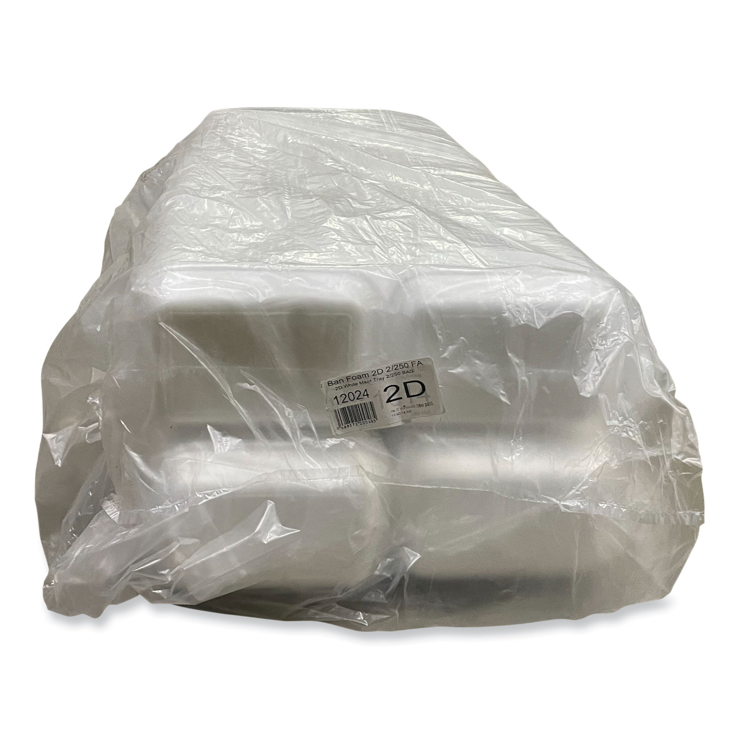 Dyne-a-pak 2010020W00 2 White Foam Meat Tray - Case of 500