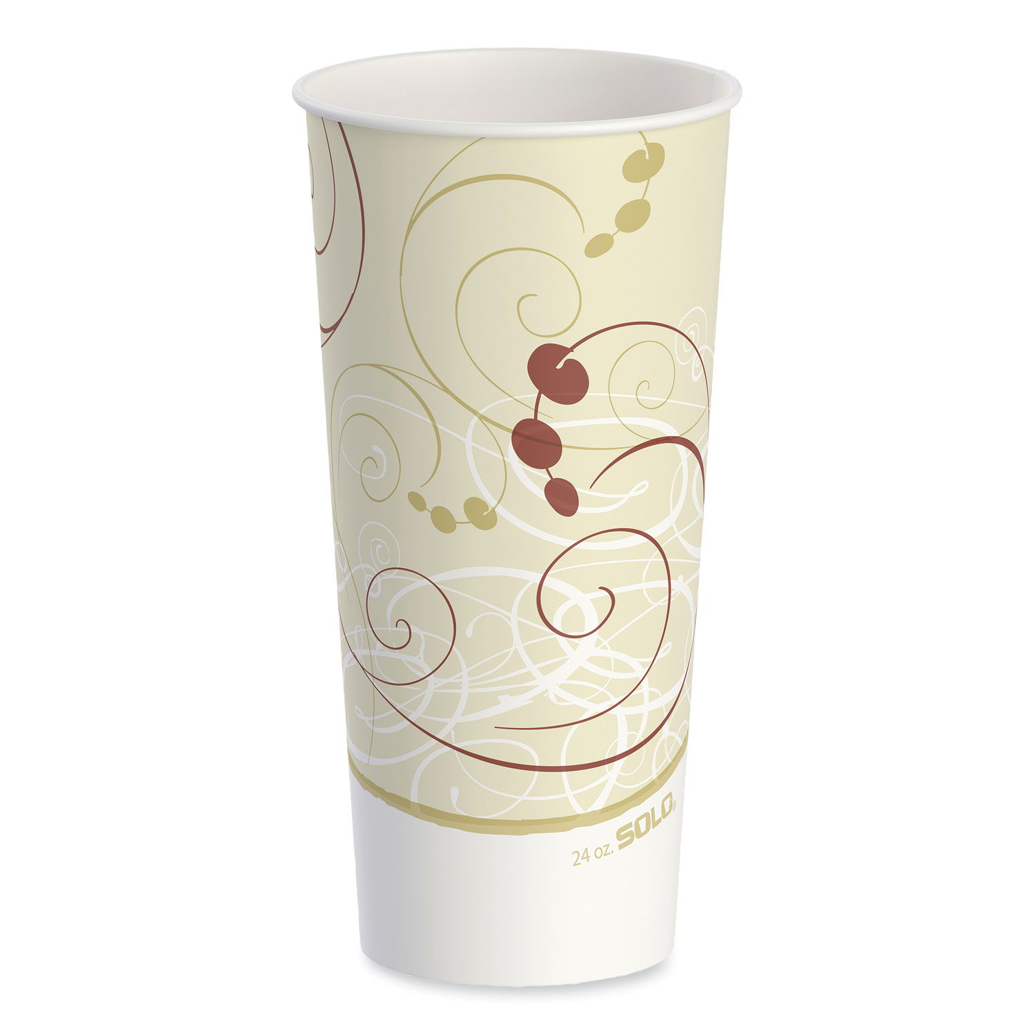 Double Sided Poly Paper Cold Cups, 24 oz, Symphony Design, 50/Sleeve, 20 Sleeves/Carton