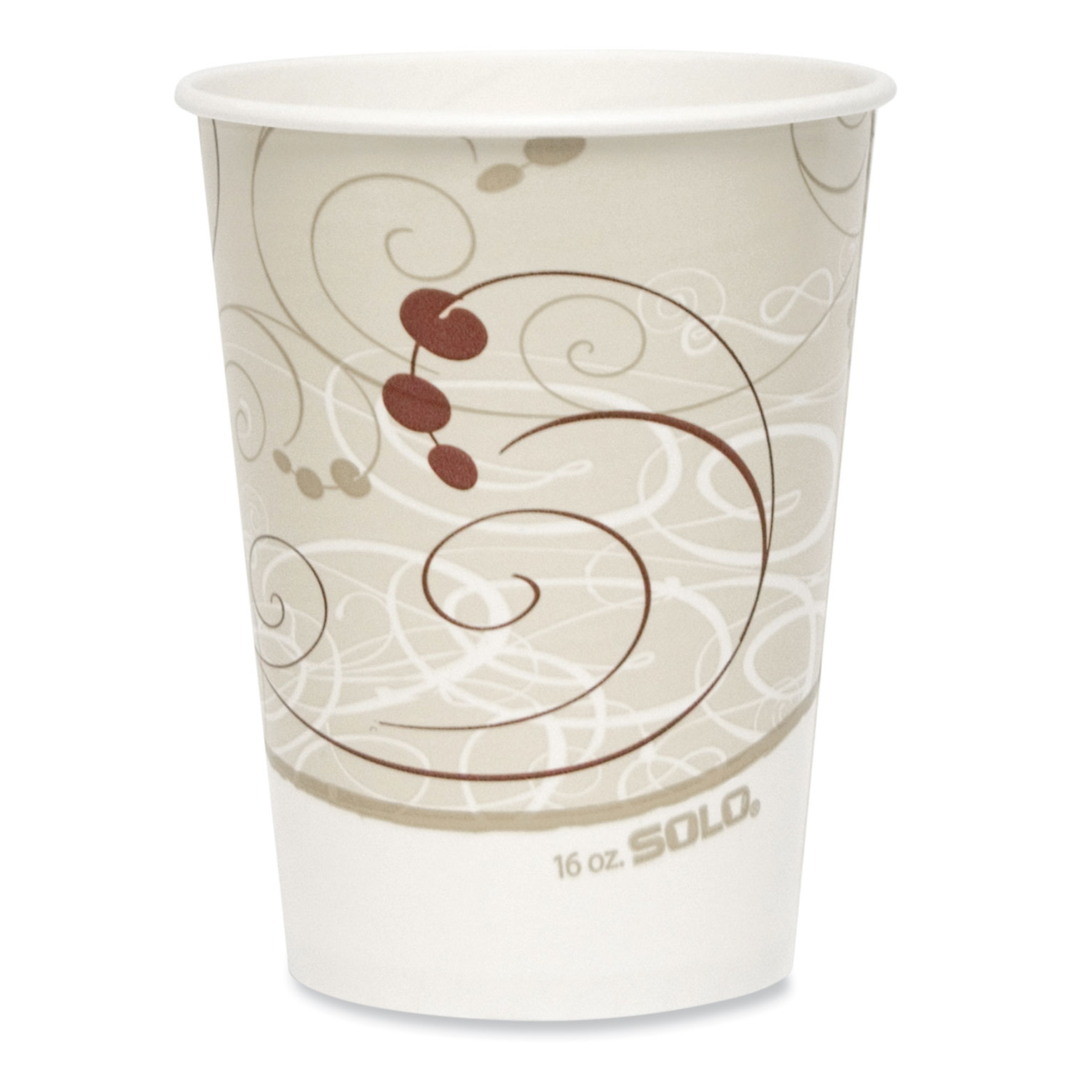 Double Sided Poly Paper Cold Cups, 16 oz, Symphony Design, 50/Sleeve, 20 Sleeves/Carton