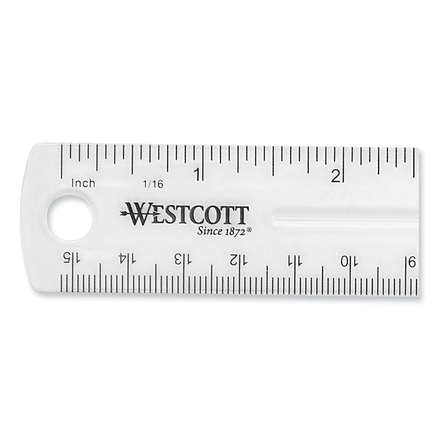 Clear Plastic Ruler, Standard/Metric, 6 Long, Clear, 2/Pack - Reliable  Paper