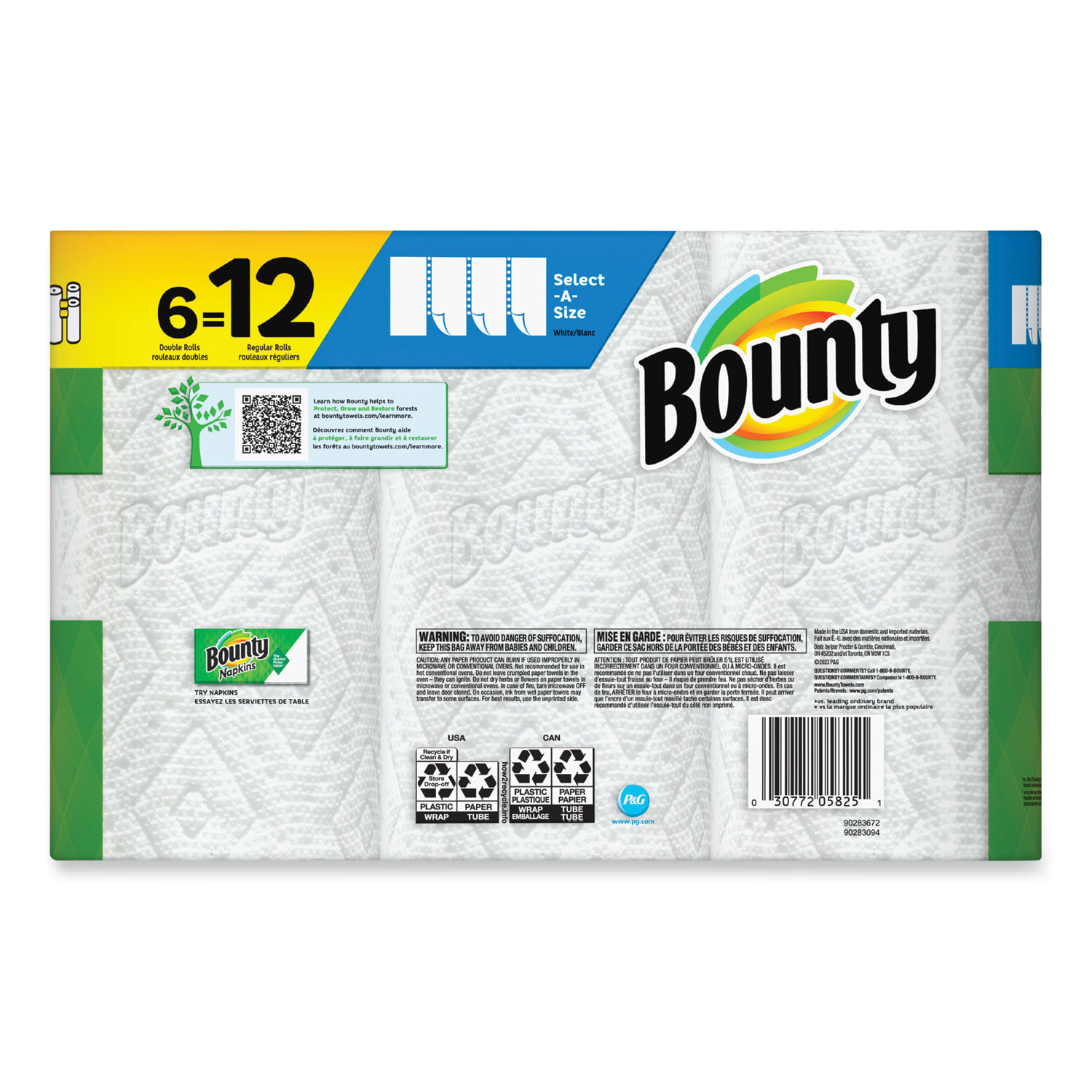 Bounty Select-A-Size Double Rolls Printed Paper Towels - Shop Paper Towels  at H-E-B
