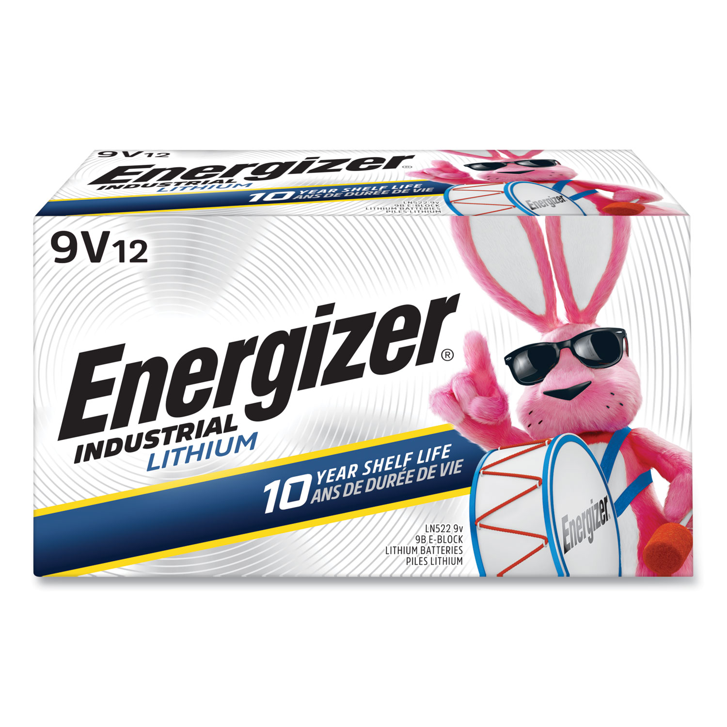 Energizer Industrial 9 Volt Batteries, Alkaline 9v Battery (12 Count) :  : Electronics