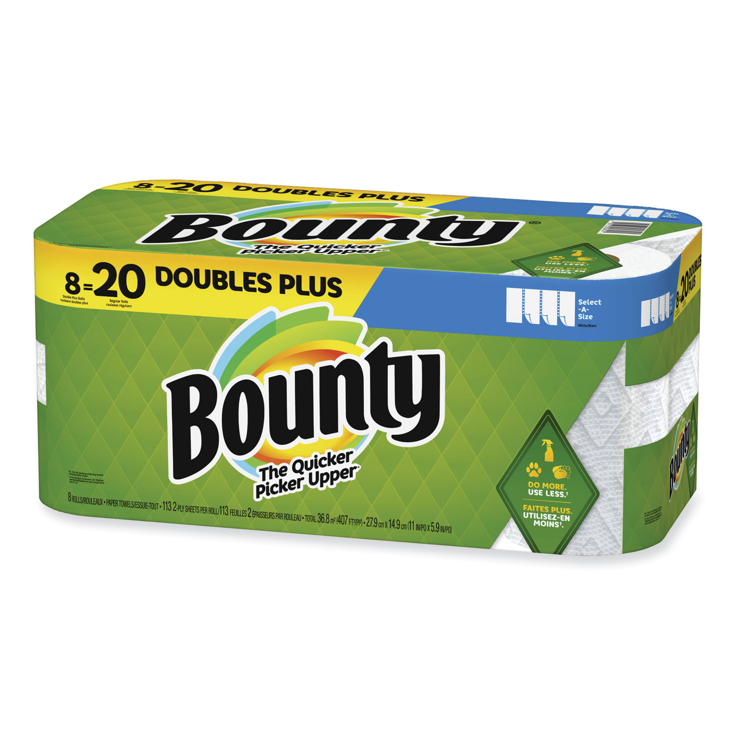 Bounty Select-a-Size Paper Towels, 12 Double Rolls, White
